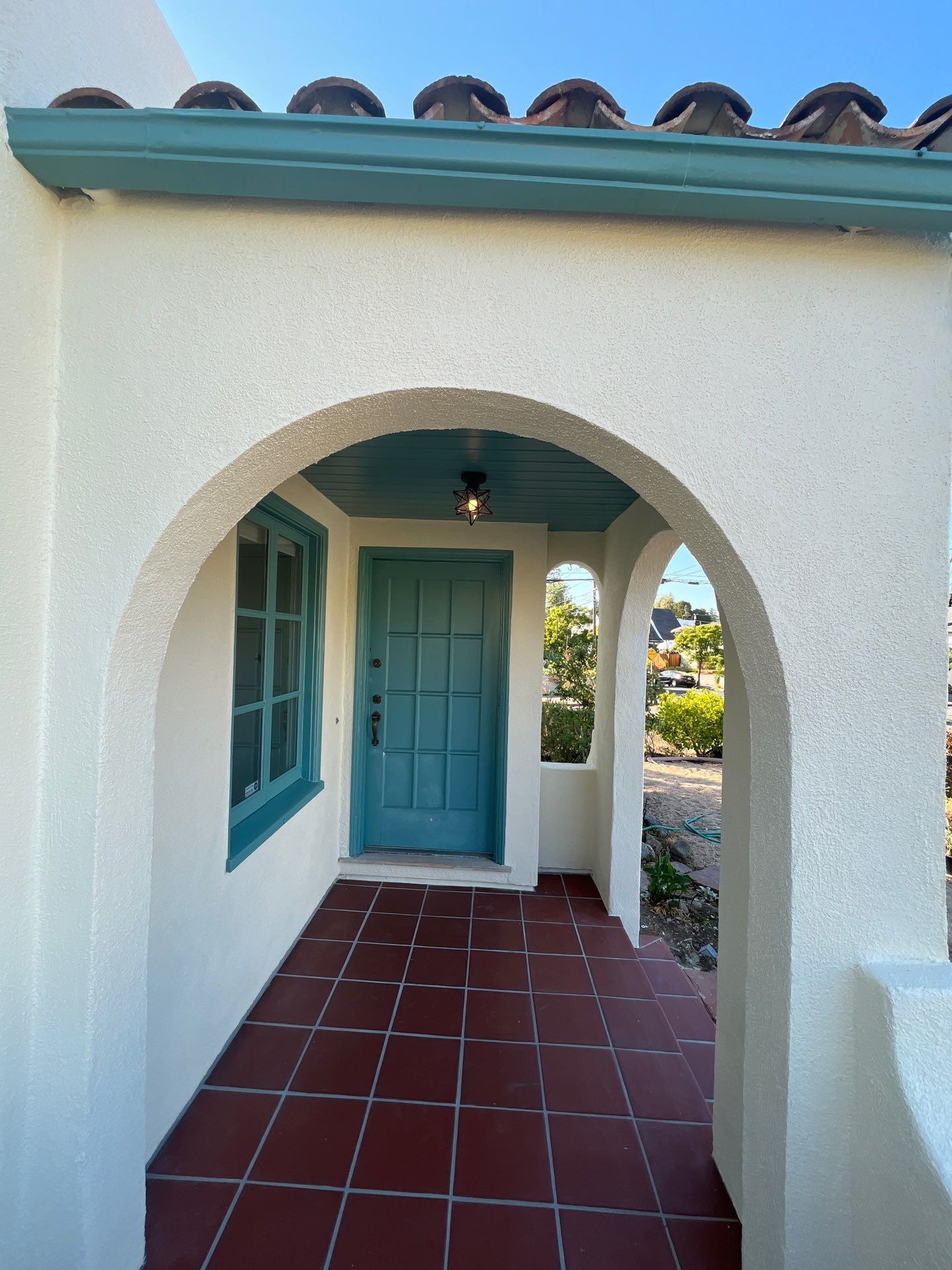 Exterior Transformation with Fresh Stucco and elastomeric system for waterproofing by Herrera’s Bay Area Painting inc.