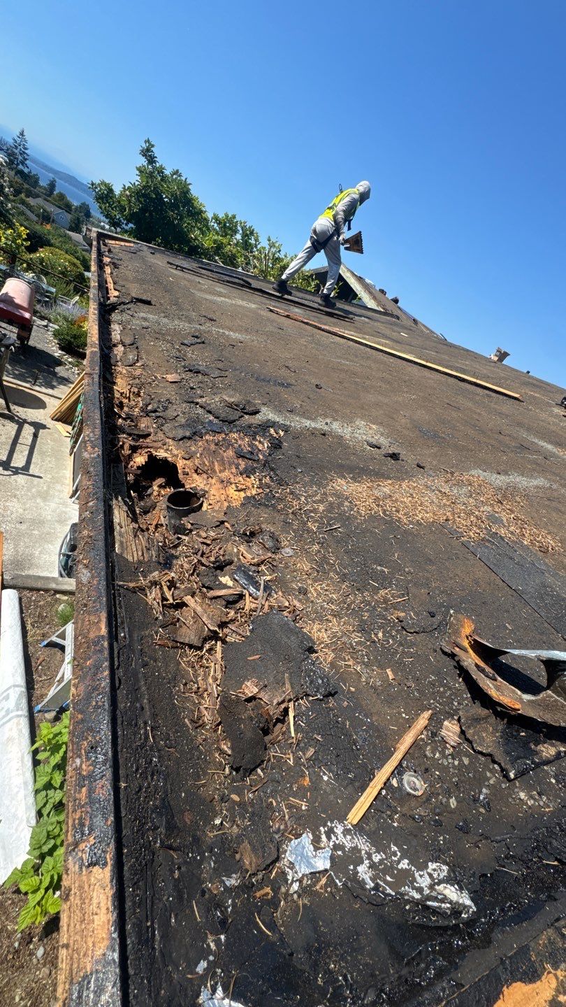 Edmonds Residential Roof Replacement and Structural Decking Repair by Roofing Formula LLC