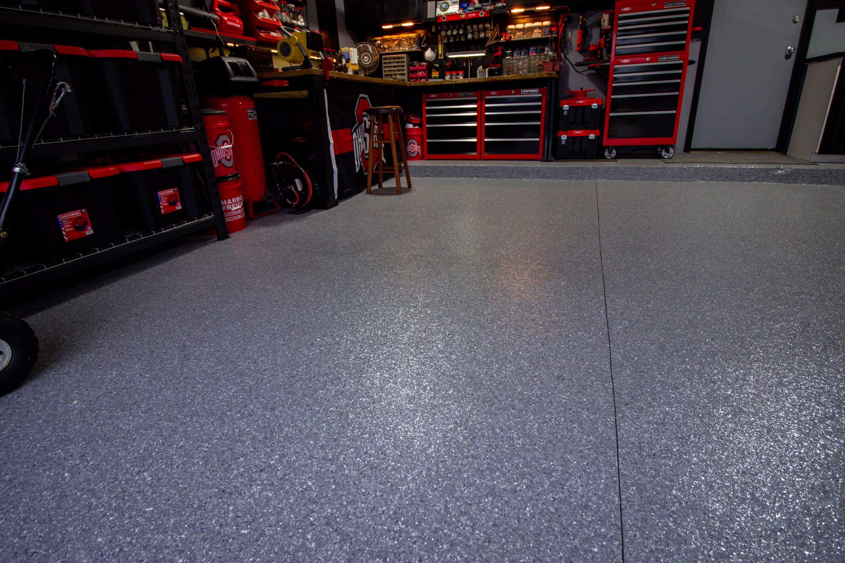 Garage Floor using Granite by Your1DayFloor.com