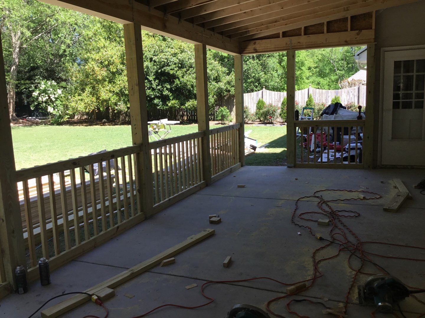 Custom Screened Porch With Tongue and Groove Ceiling in Alpharetta by Swift Home Renovations
