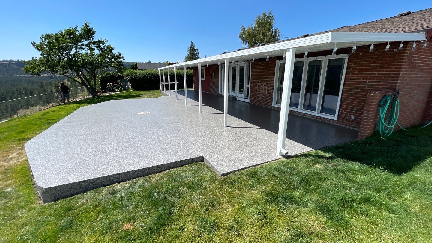 Patio Transformation using Echo 1/4" Chip by Croc Coatings, LLC