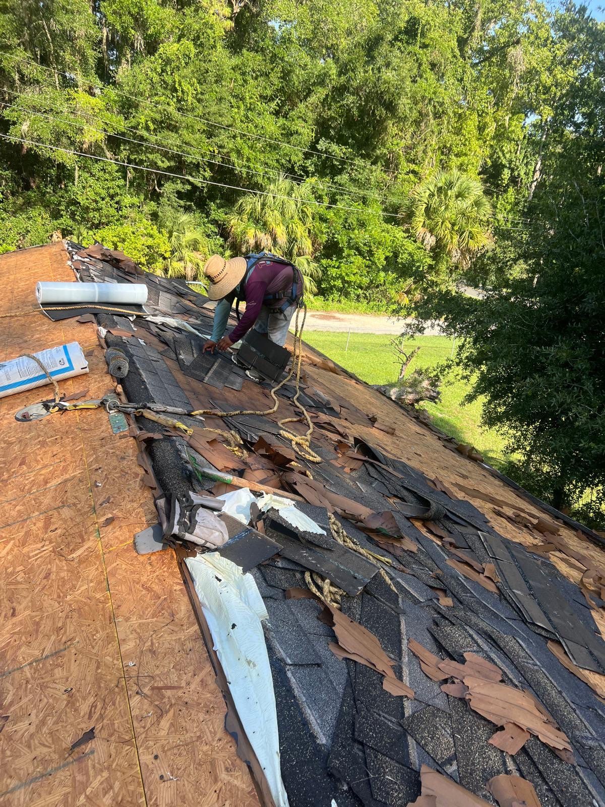 Residential Roof Replacement and Decking Repair in Ocala, Florida by Pinnacle Roofing Group
