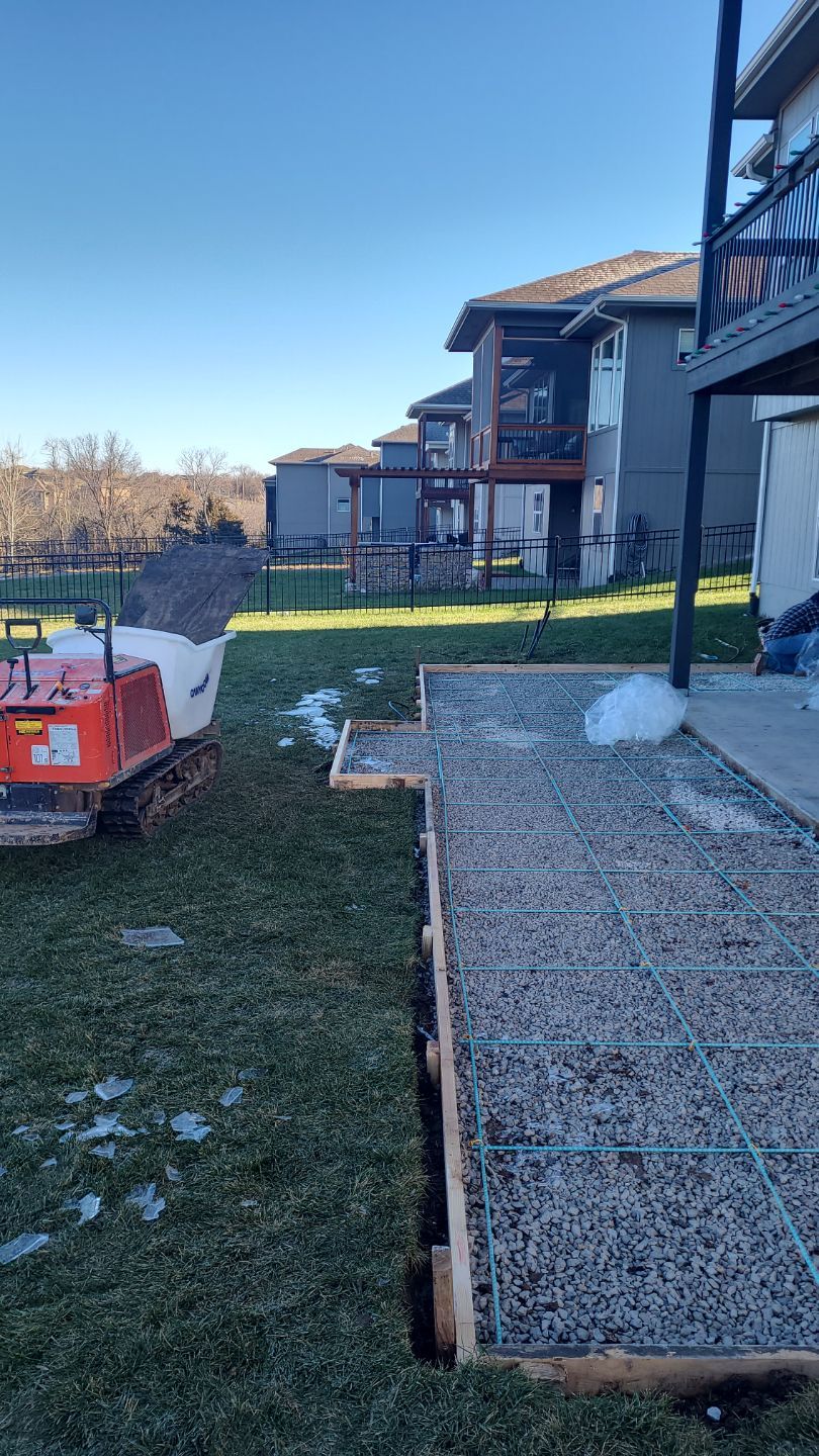 Back Yard Paver Patio by LAND ESCAPES LLC