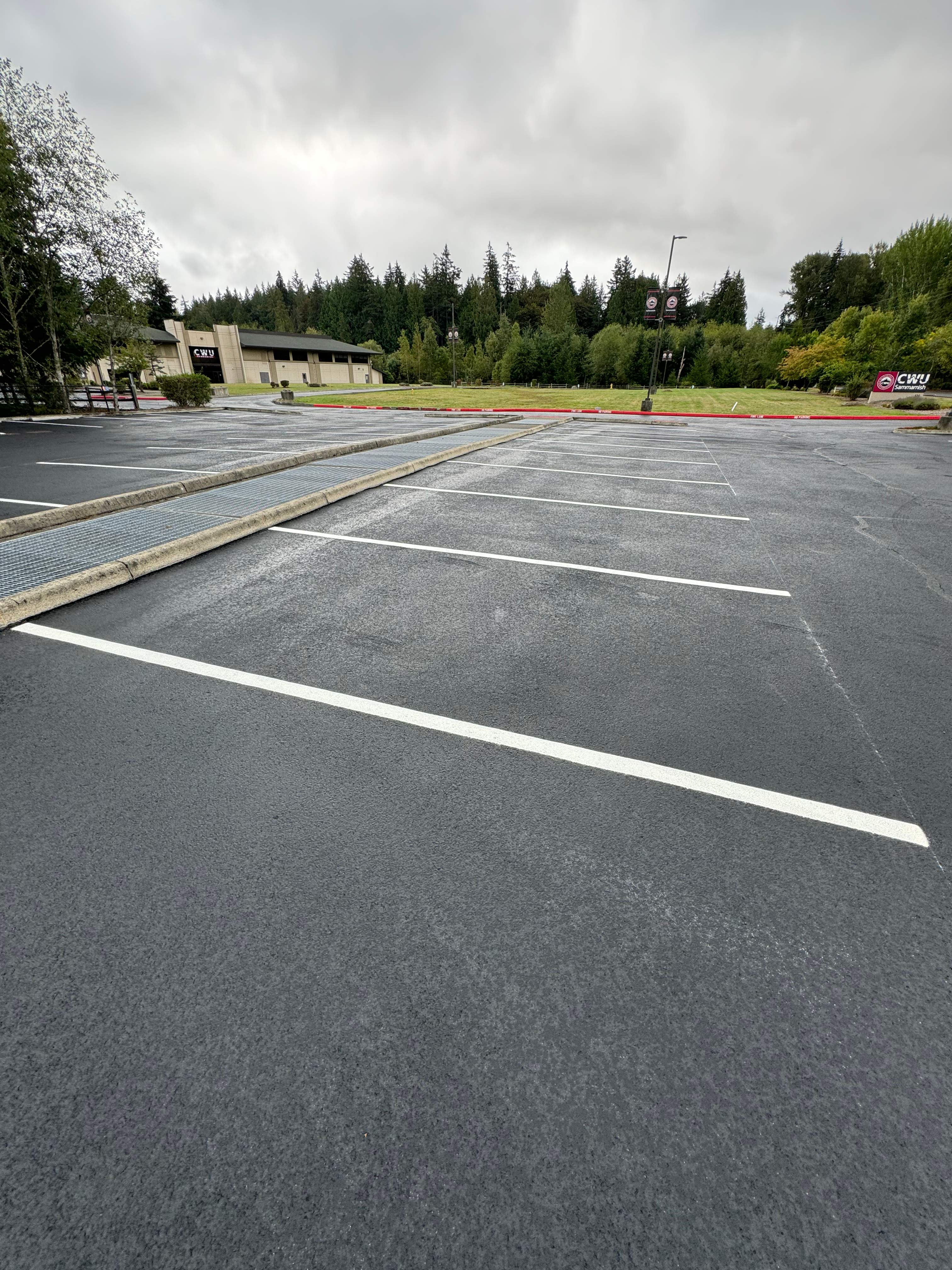 Central Washington University (CWU) Parking Lot Sealcoating & Striping  by Jireh Asphalt & Concrete Inc 