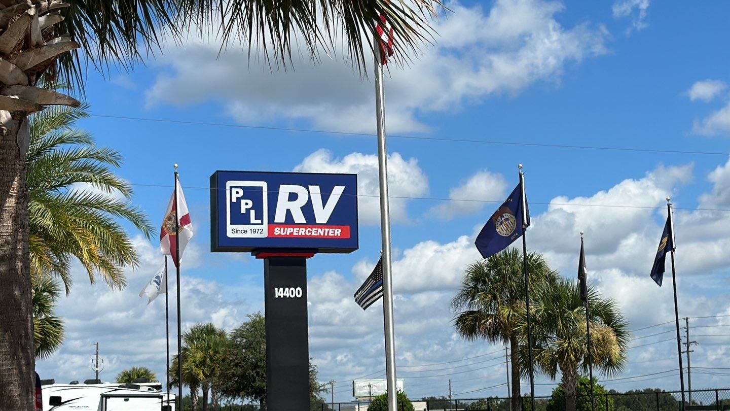 Pylon Sign for PPL Motorhomes by SignCrafters