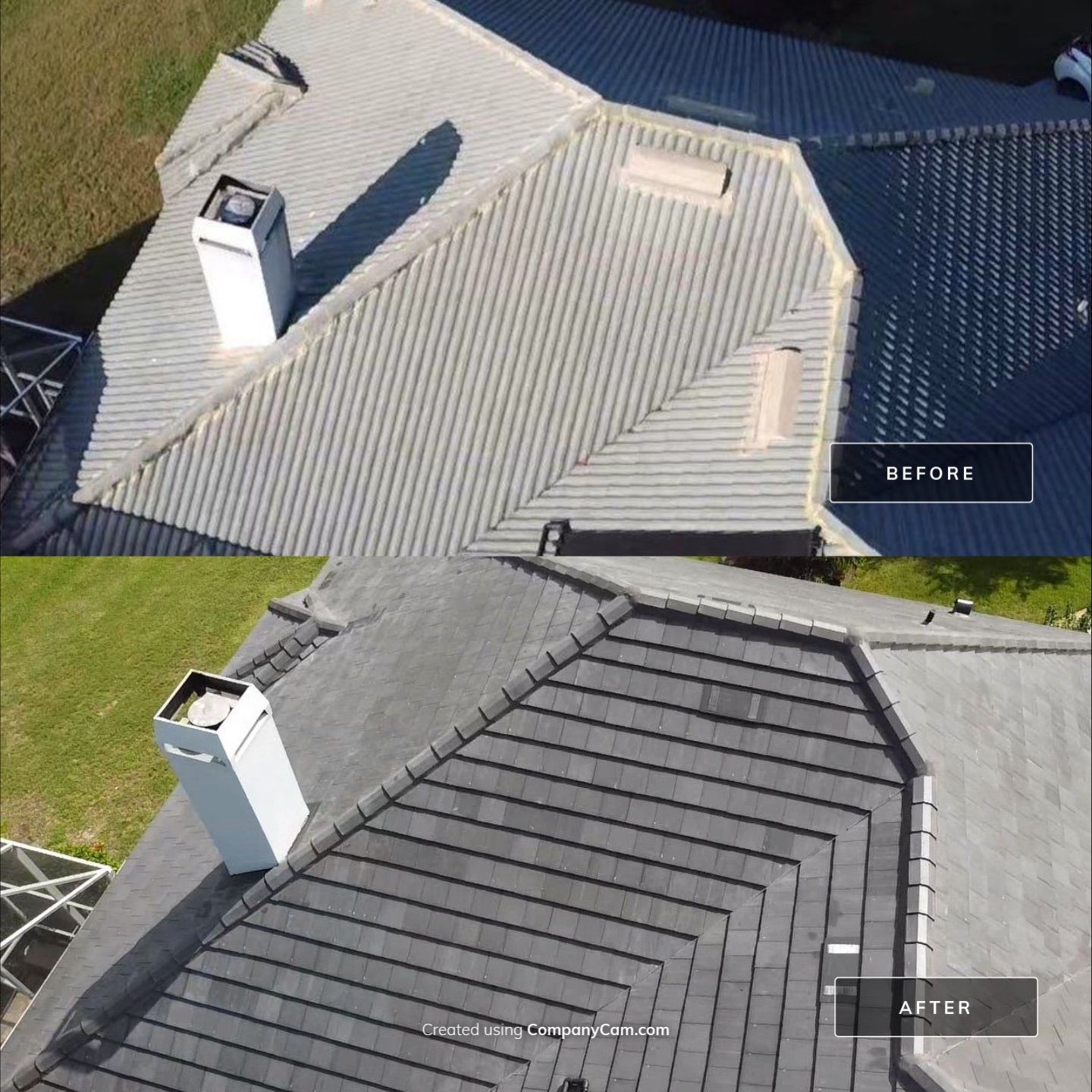 Dark Charcoal Blend Flat Tile by Panther Roof