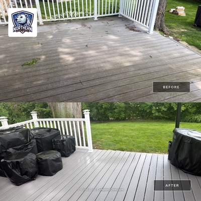 Trex Deck and Concrete Surface Cleaning