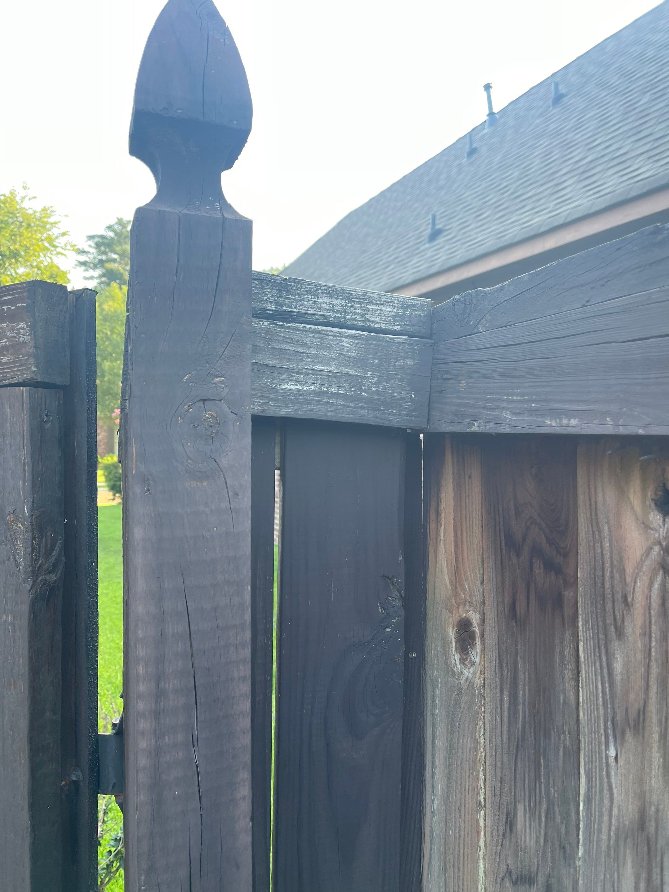 6ft Treated Pine Good Neighbor Fence 6x6 French Gothic Posts by Roberson Construction LLC