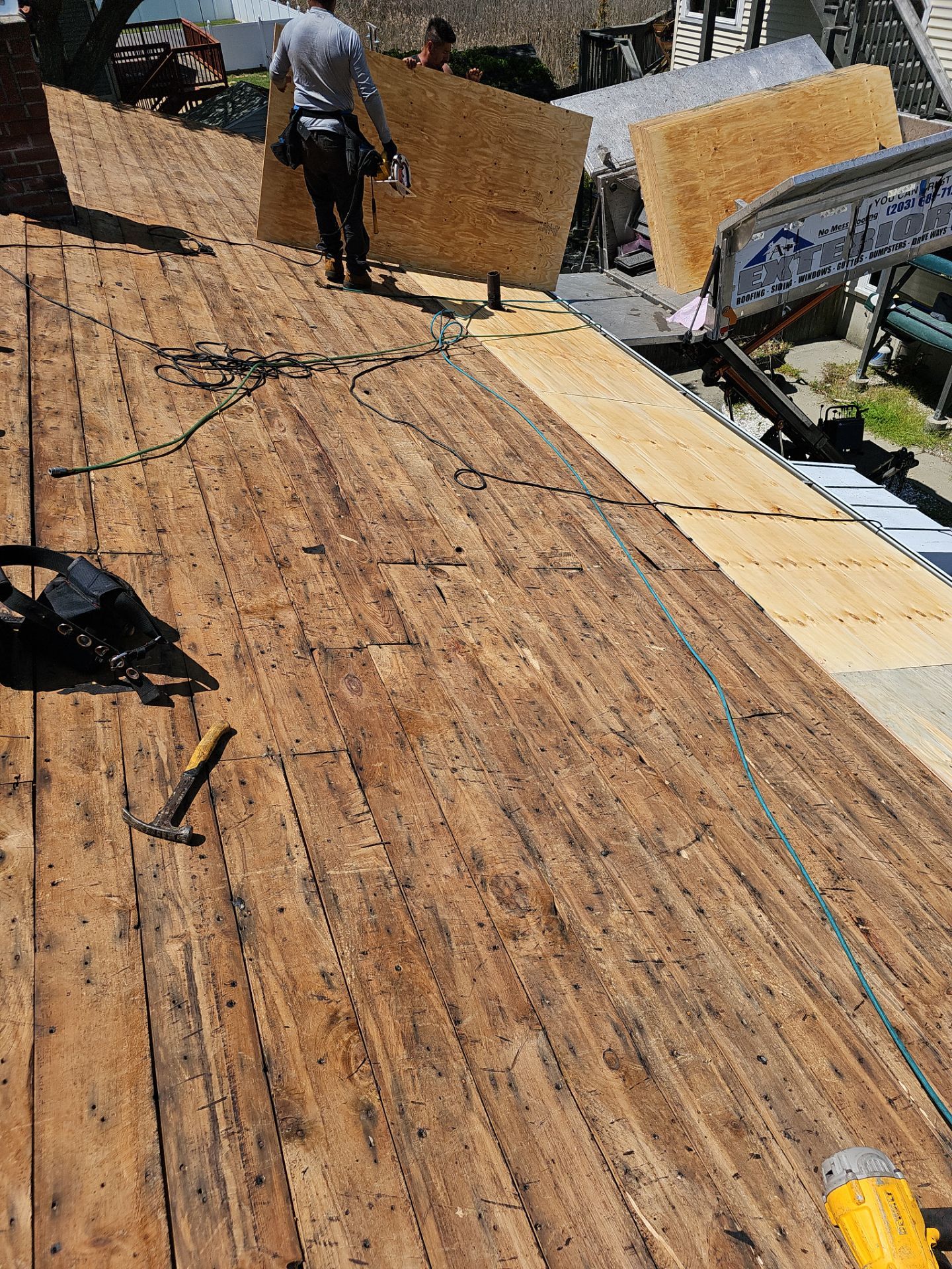 Residential Roofing Installation using Owens Corning Duration Colonial Slate by A Plus Exterior