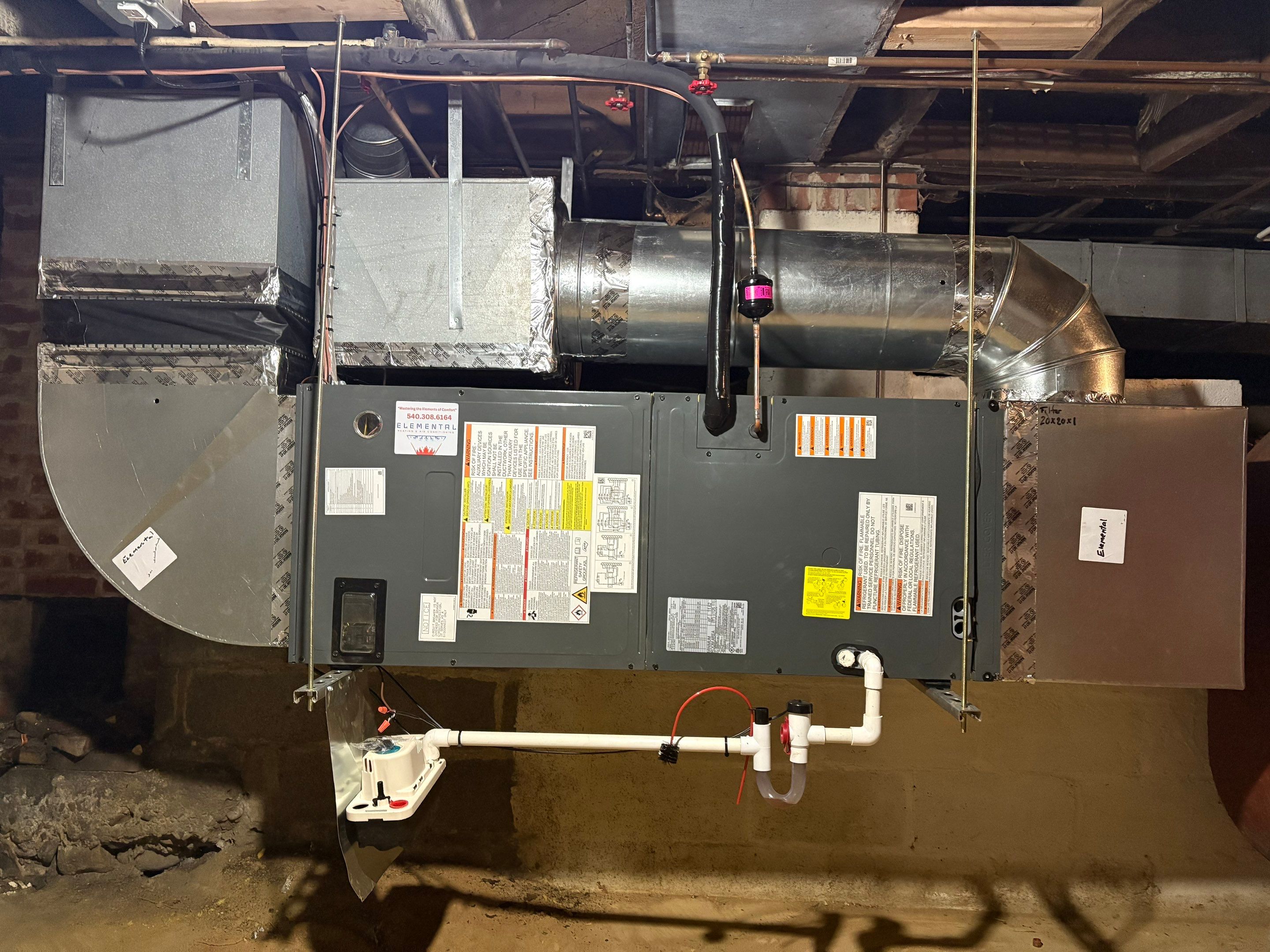 Oil Furnace to Heat pump Conversion by Elemental Heating and air conditioning LLC