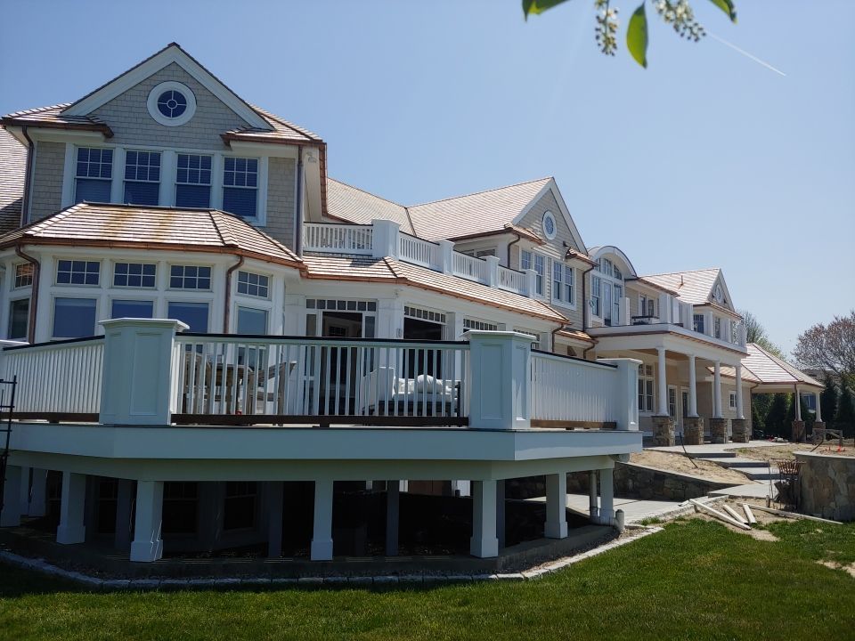 Gutter Installation using 6" Half Round Copper Gutter in East Sandwich, MA by Gutter Pro Enterprises