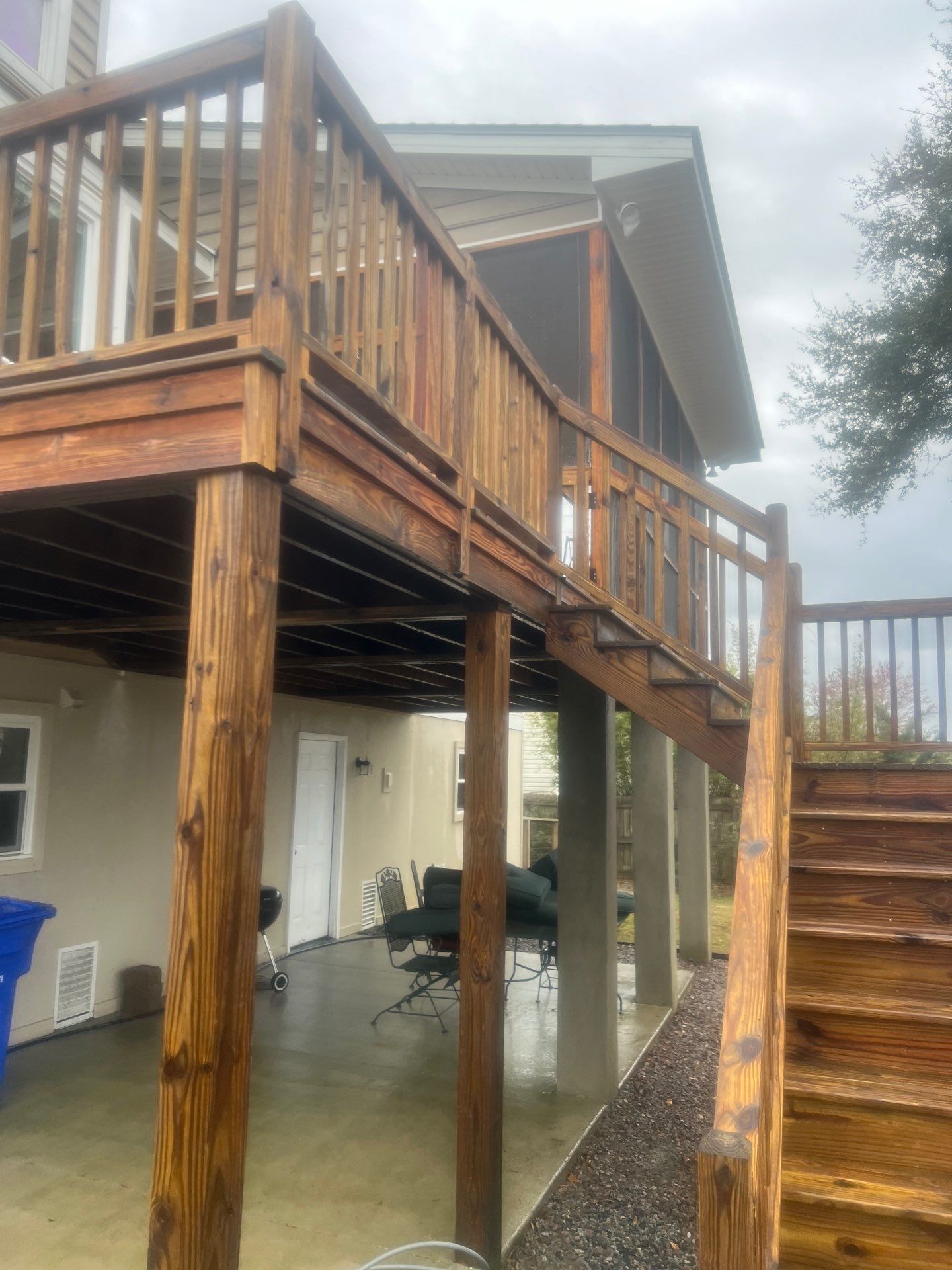 Weathered Deck and Screened Porch using Wood Sealant by DuraSeal