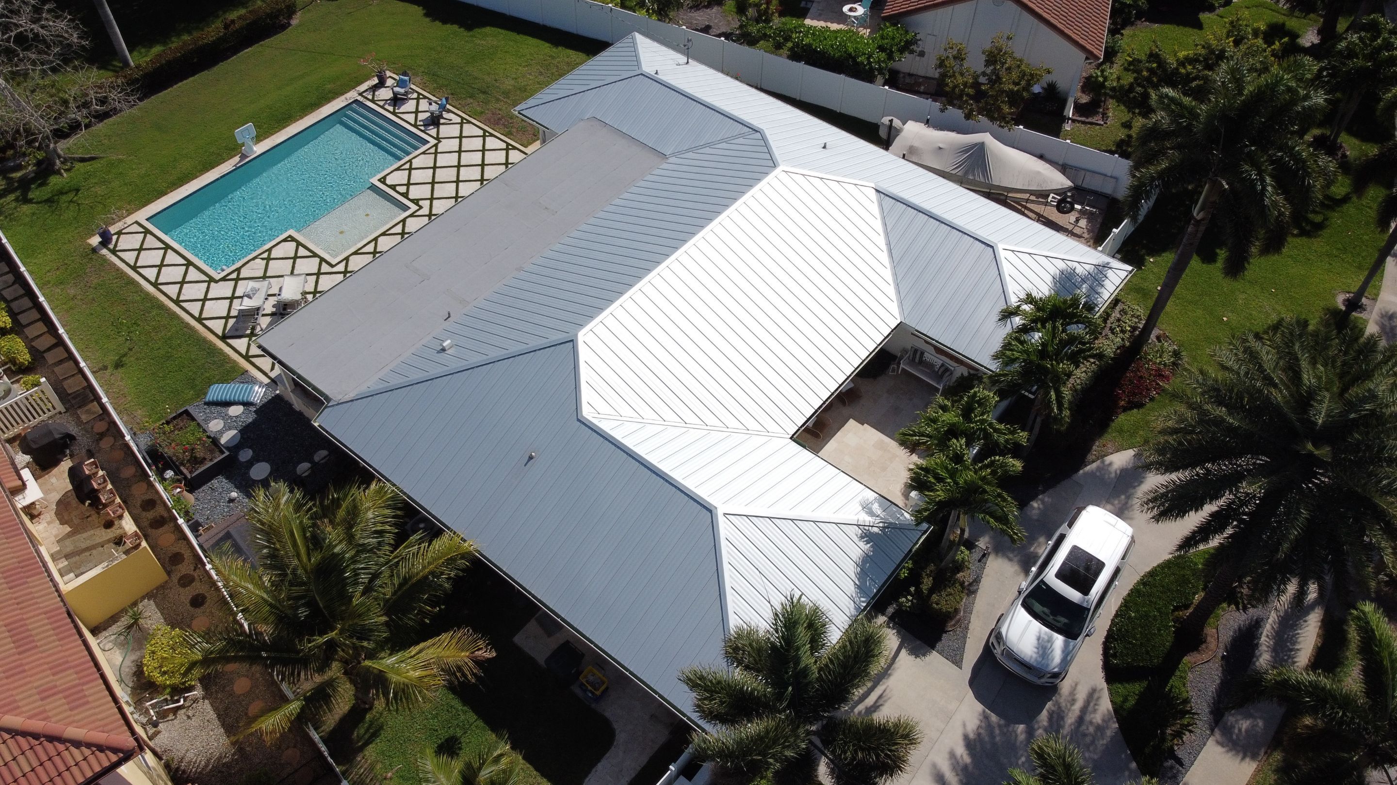 Residential Roofing Installation using 1" Nail strip metal roof by BLUES BROTHERS ROOFING