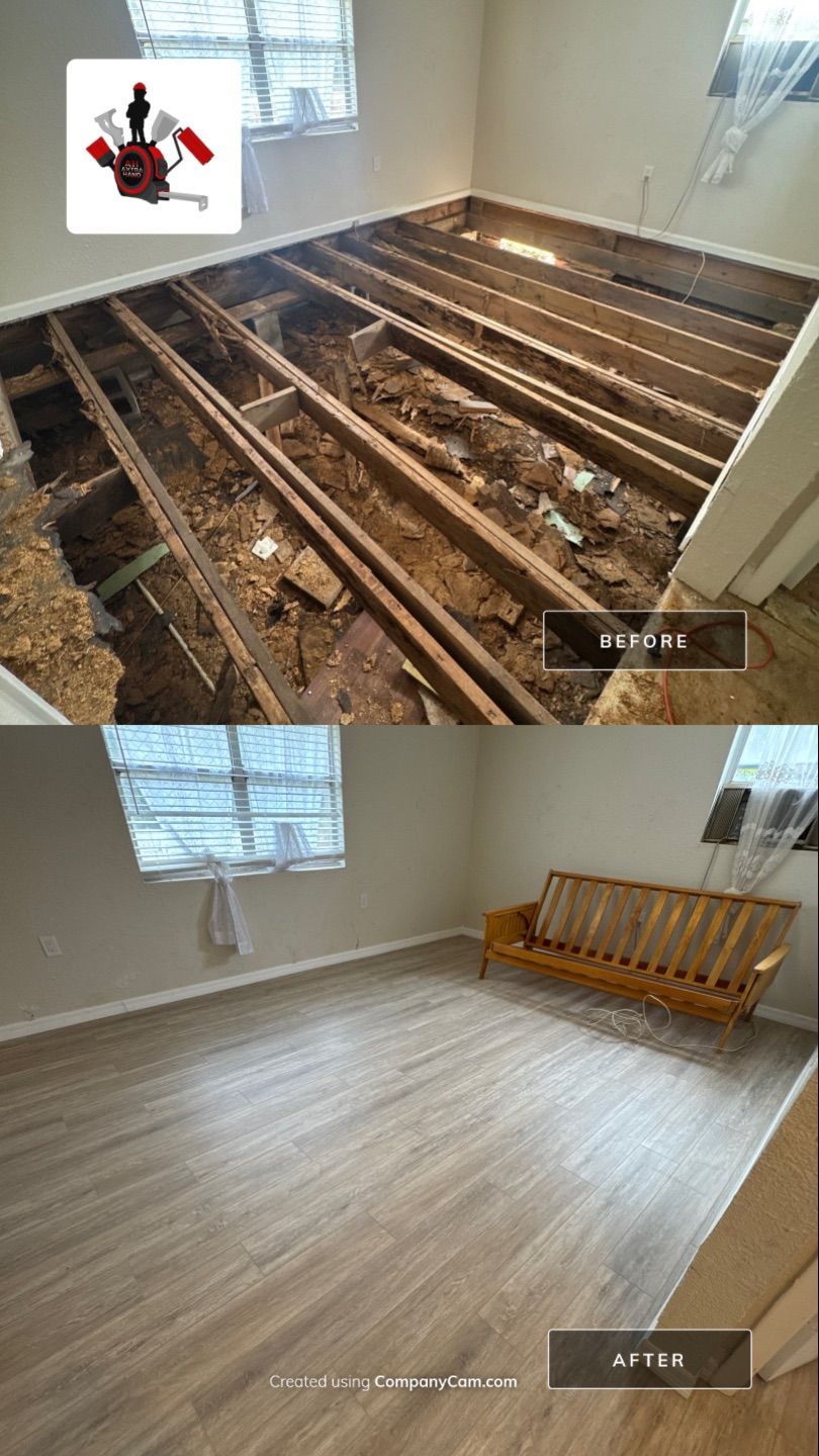 Subfloor Repairs & Flooring Installation by Axtra Hand