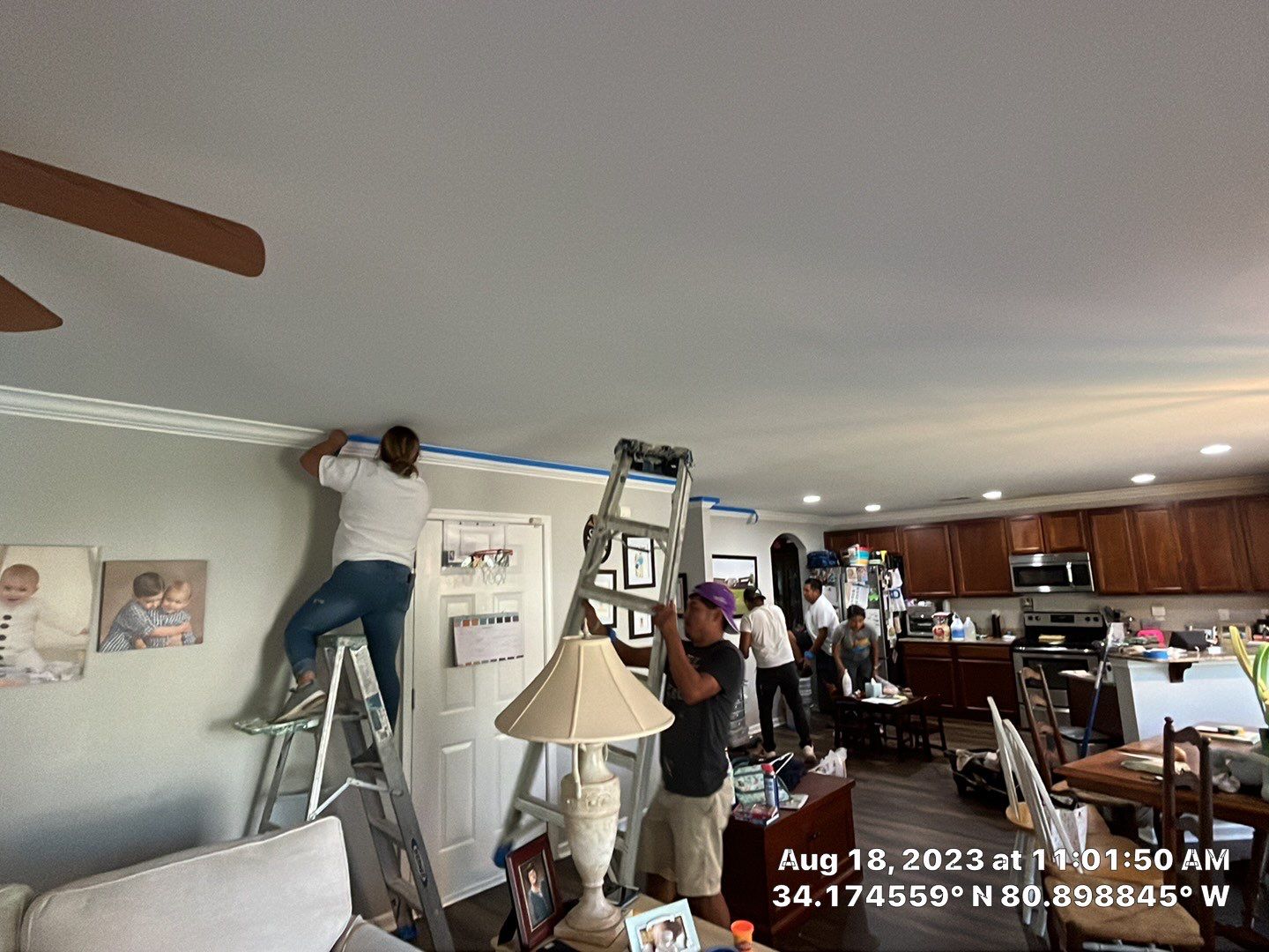 Full Ceiling Repair and Repaint by Thompson Industrial