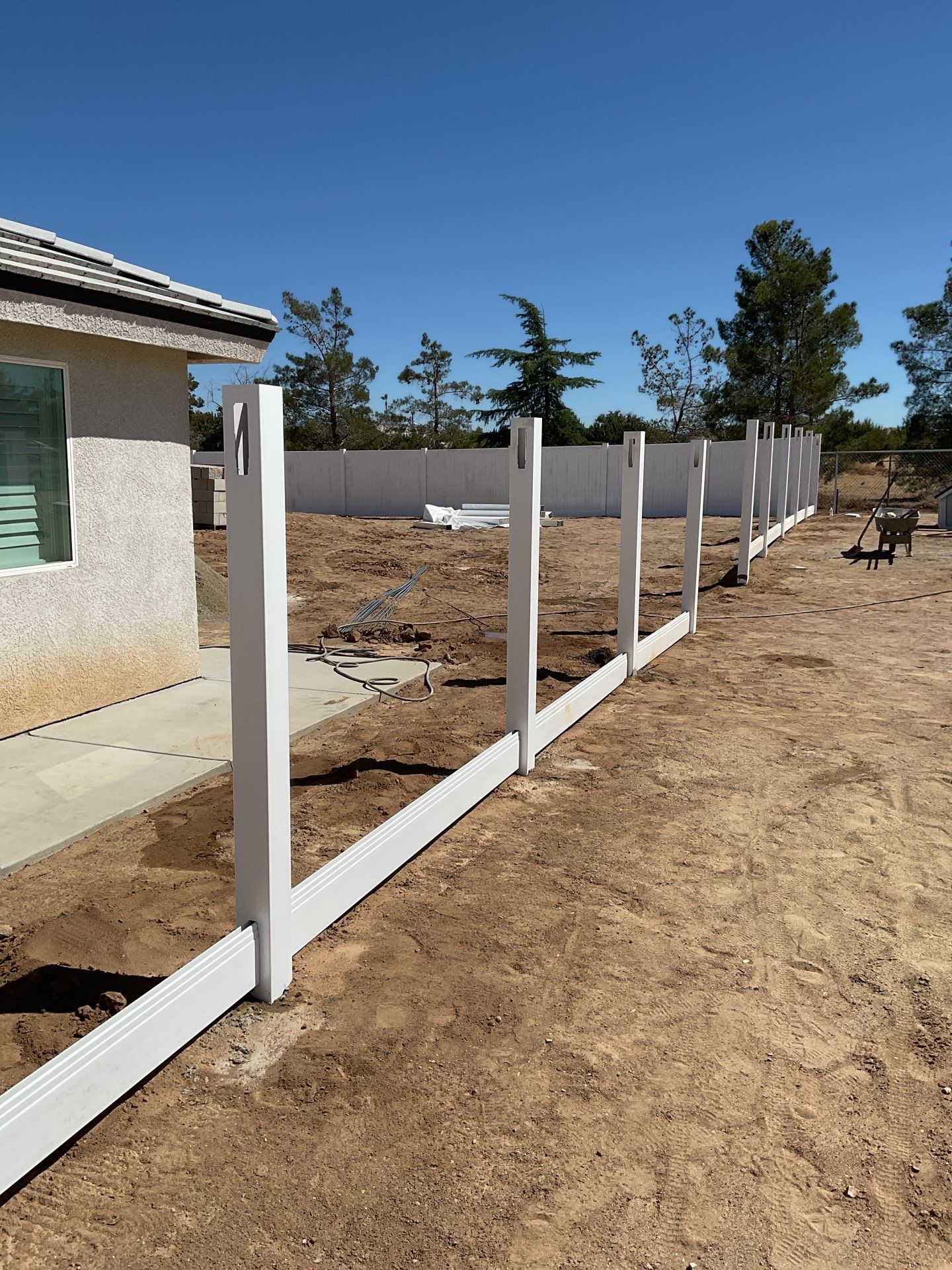 Fence Installation using Vinyl by Fence Guys Inc. 