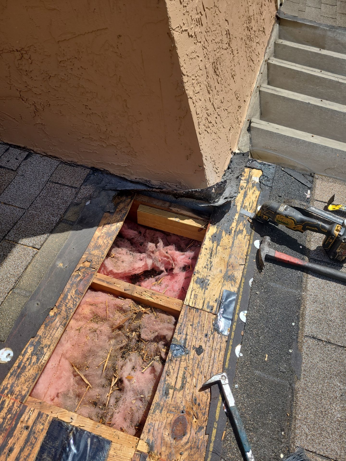 Shingle Roof Repair  using 3 tab shingles by Aastro Roofing