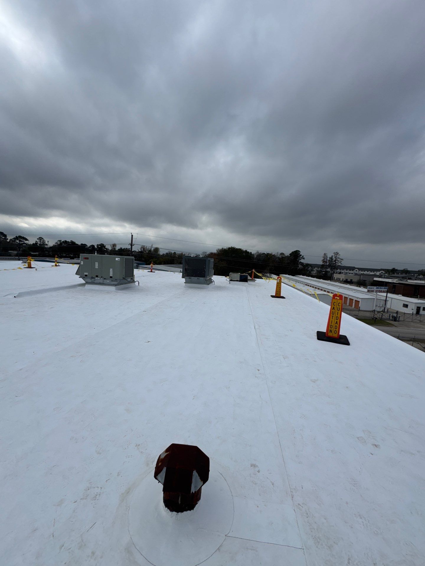 Commercial Roof Replacement using Carlisle Sureweld TPO at Ferguson Plumbing by Roof Experts