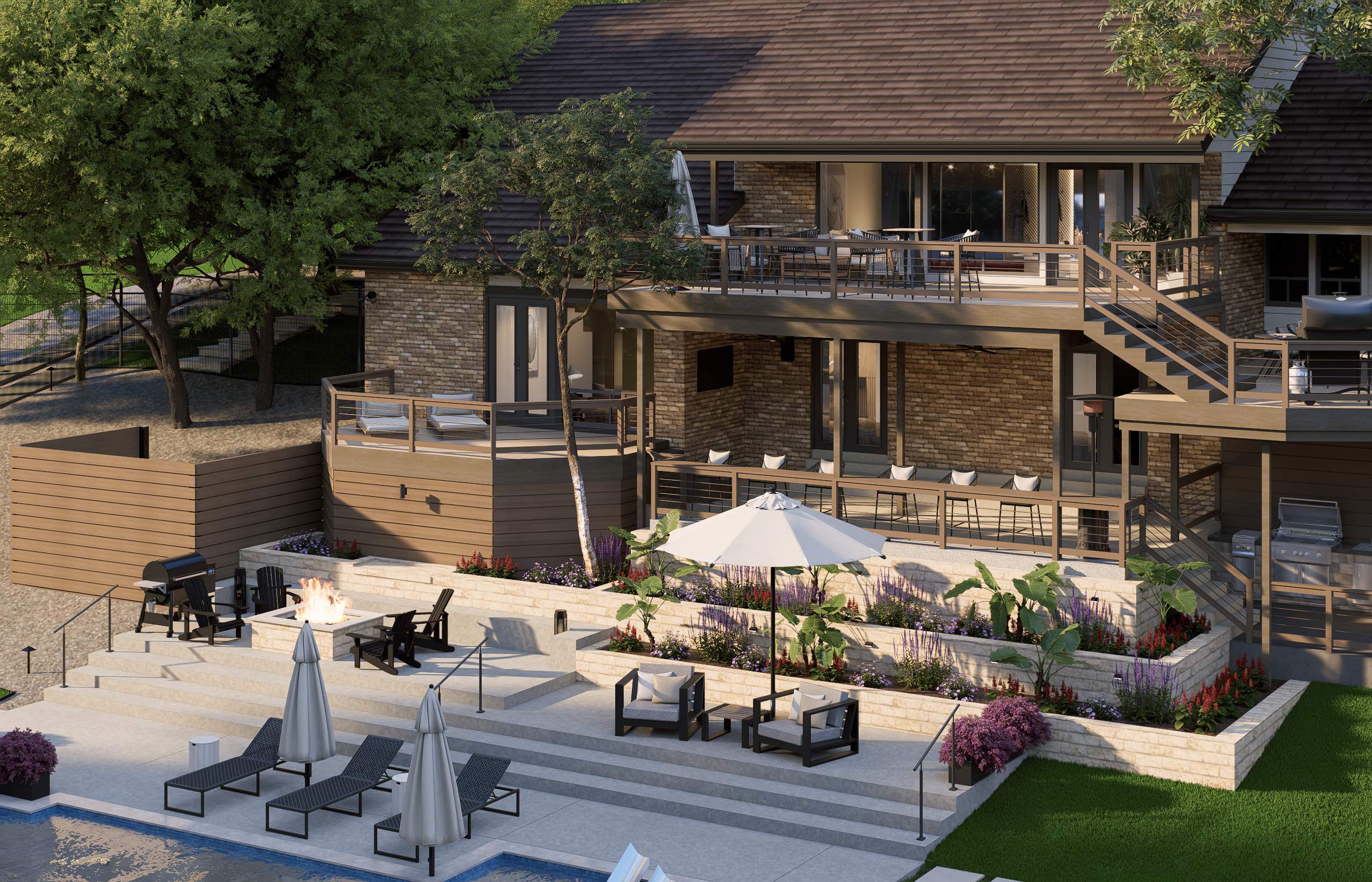 3D Design Render, Fair Oaks Ranch TX by Hole In One Lawns, LLC
