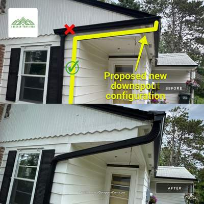 Eagan - Black Seamless Gutters with Helmet Style Guards