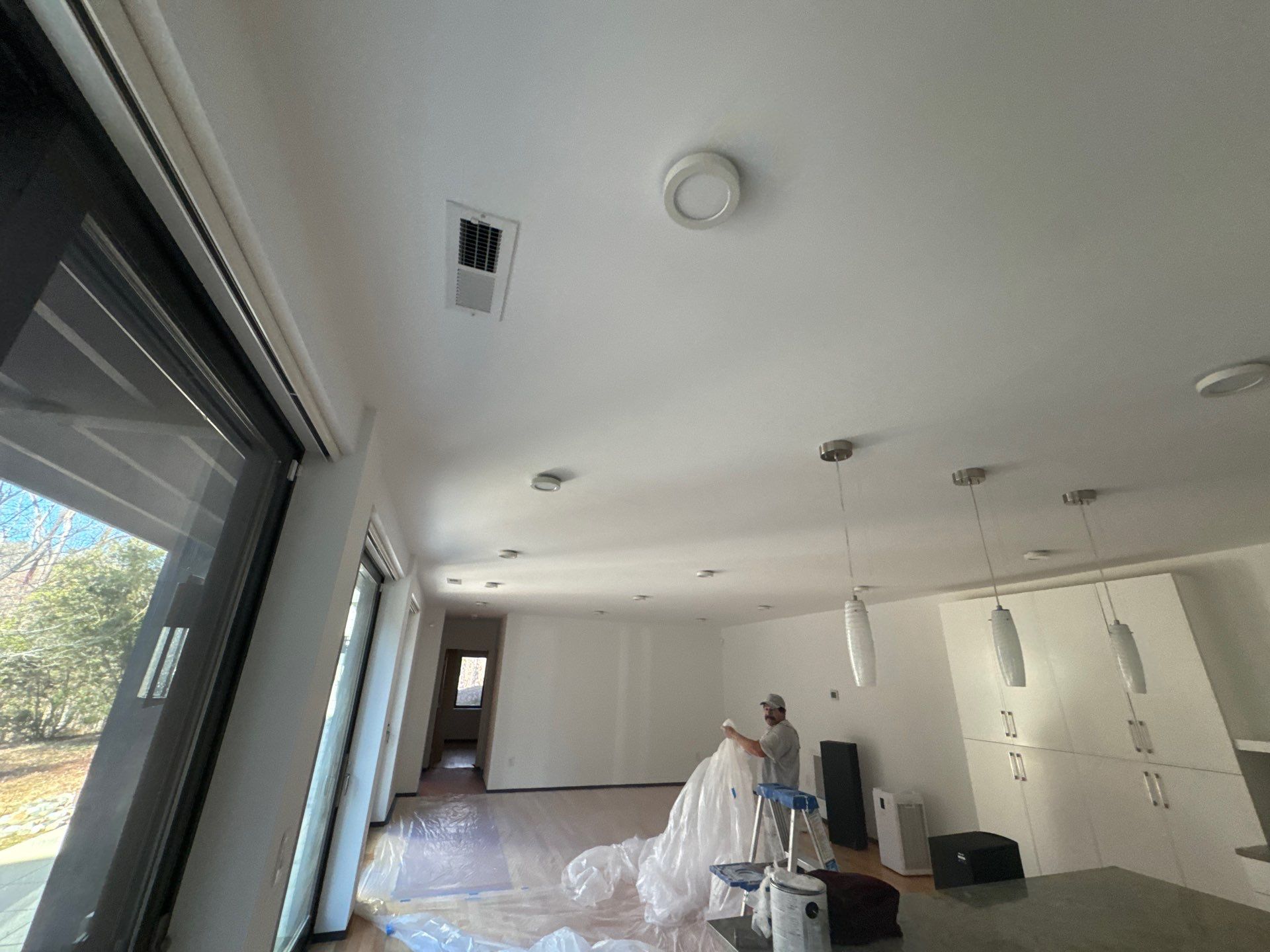Drywall repair and repaint by GonzalezPainters & Contractors Inc 