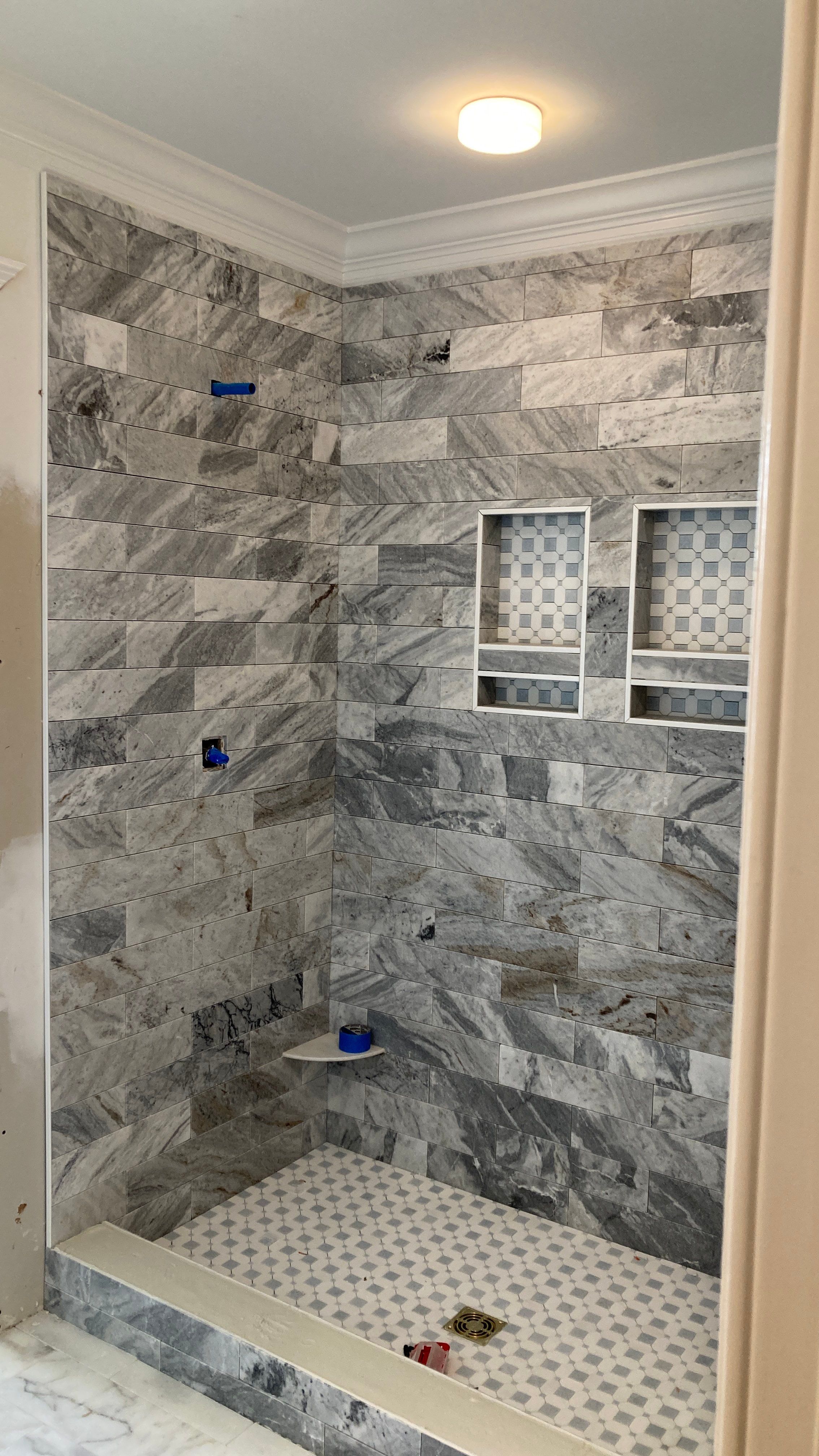 Updated Tile Shower by Footprints Floors of Nashville