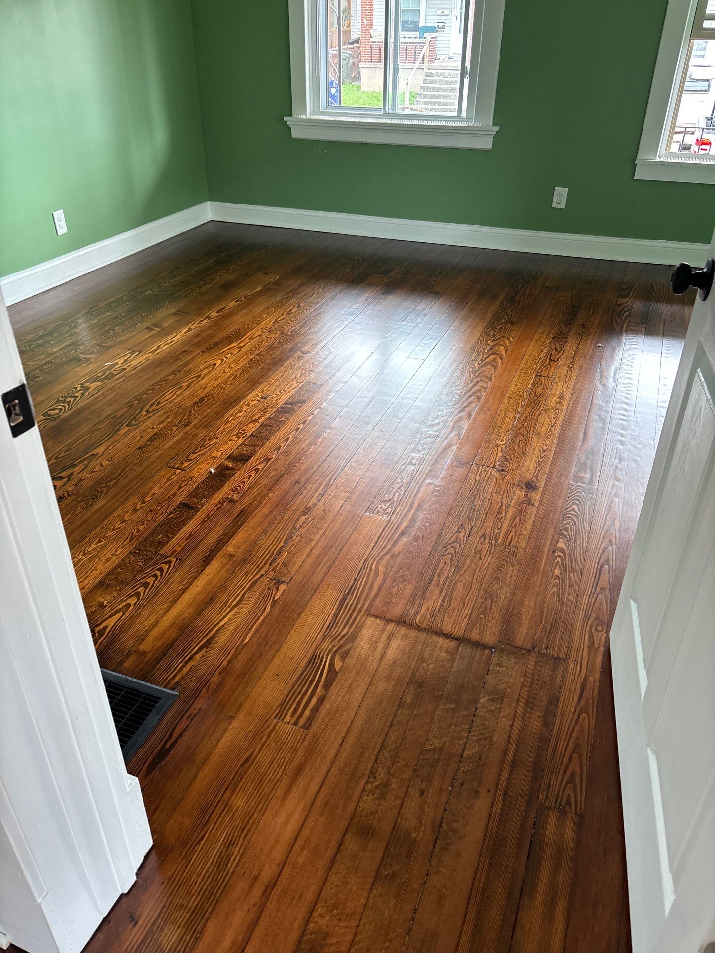 Hardwood Floor Refinishing and Staining Project in Latonia by Footprints Floors Kentucky