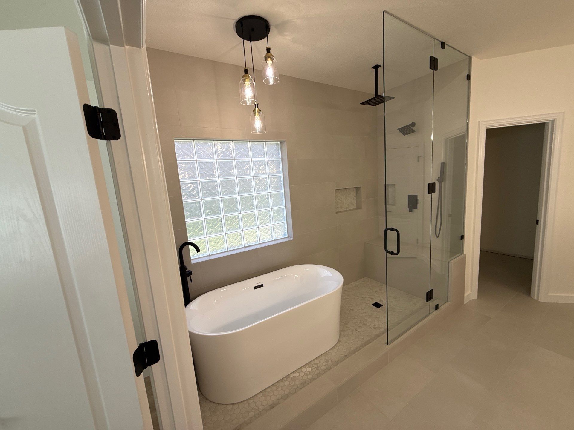 Unique Frameless Shower by Richardson Glass & Mirror