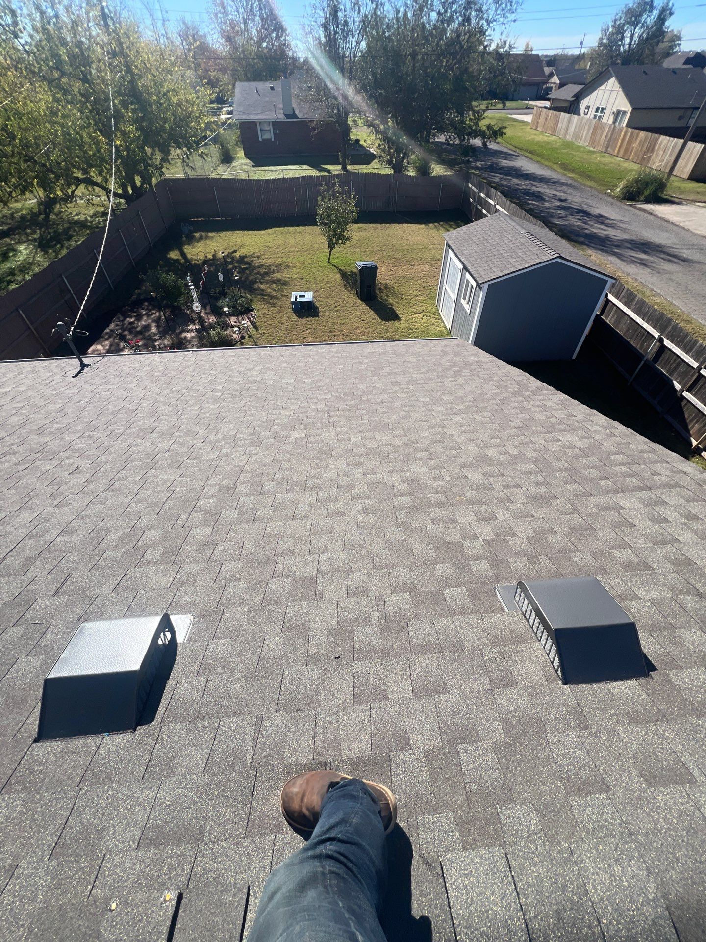 barn and home roof replacement in Oklahoma City by McCann's Roofing and Construction