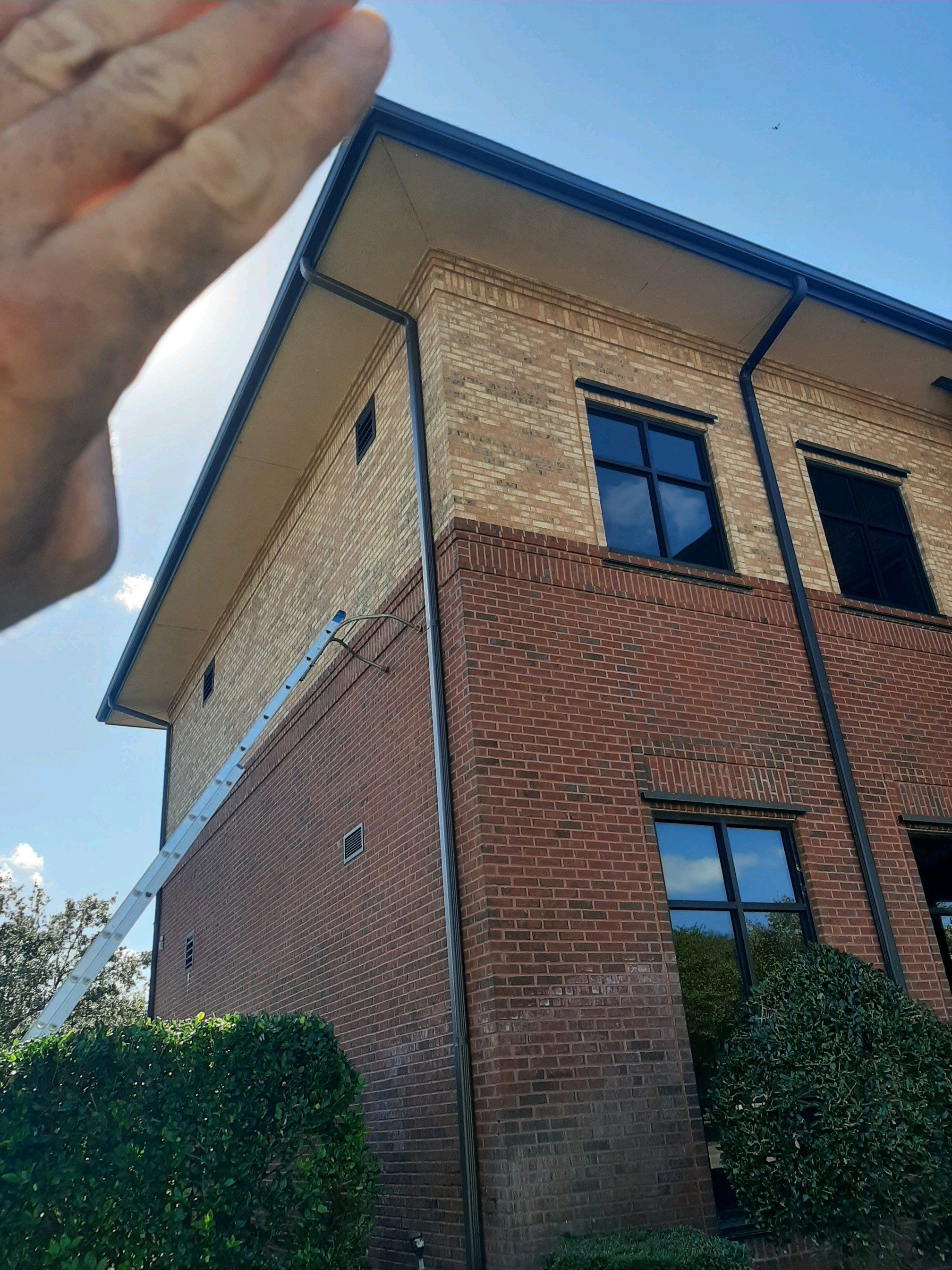 Pensacola Realtor Association Gutter Installation using K-Style White Gutters by Gutter Professors