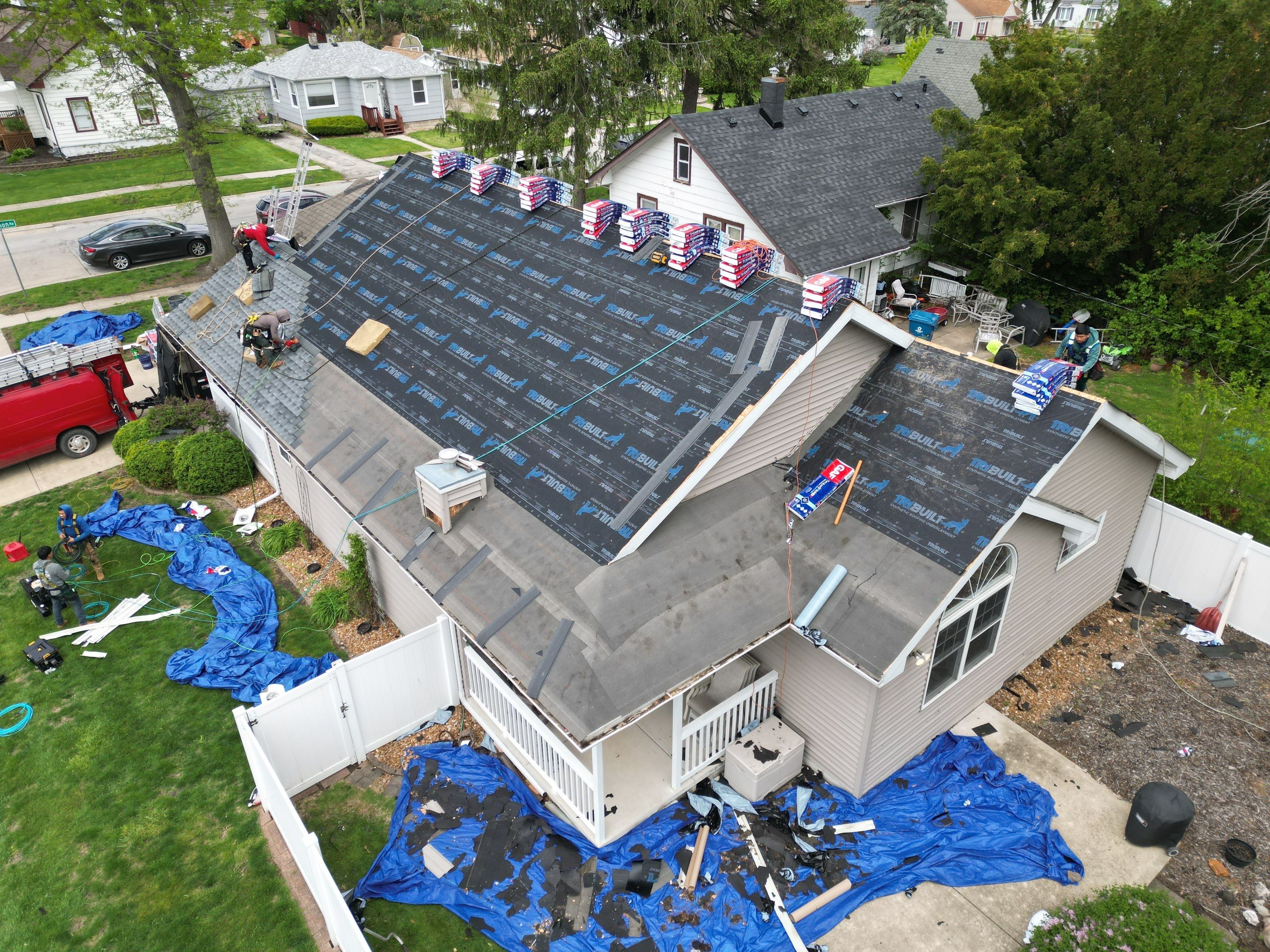 Roof replacement by Optimal Home Improvement 