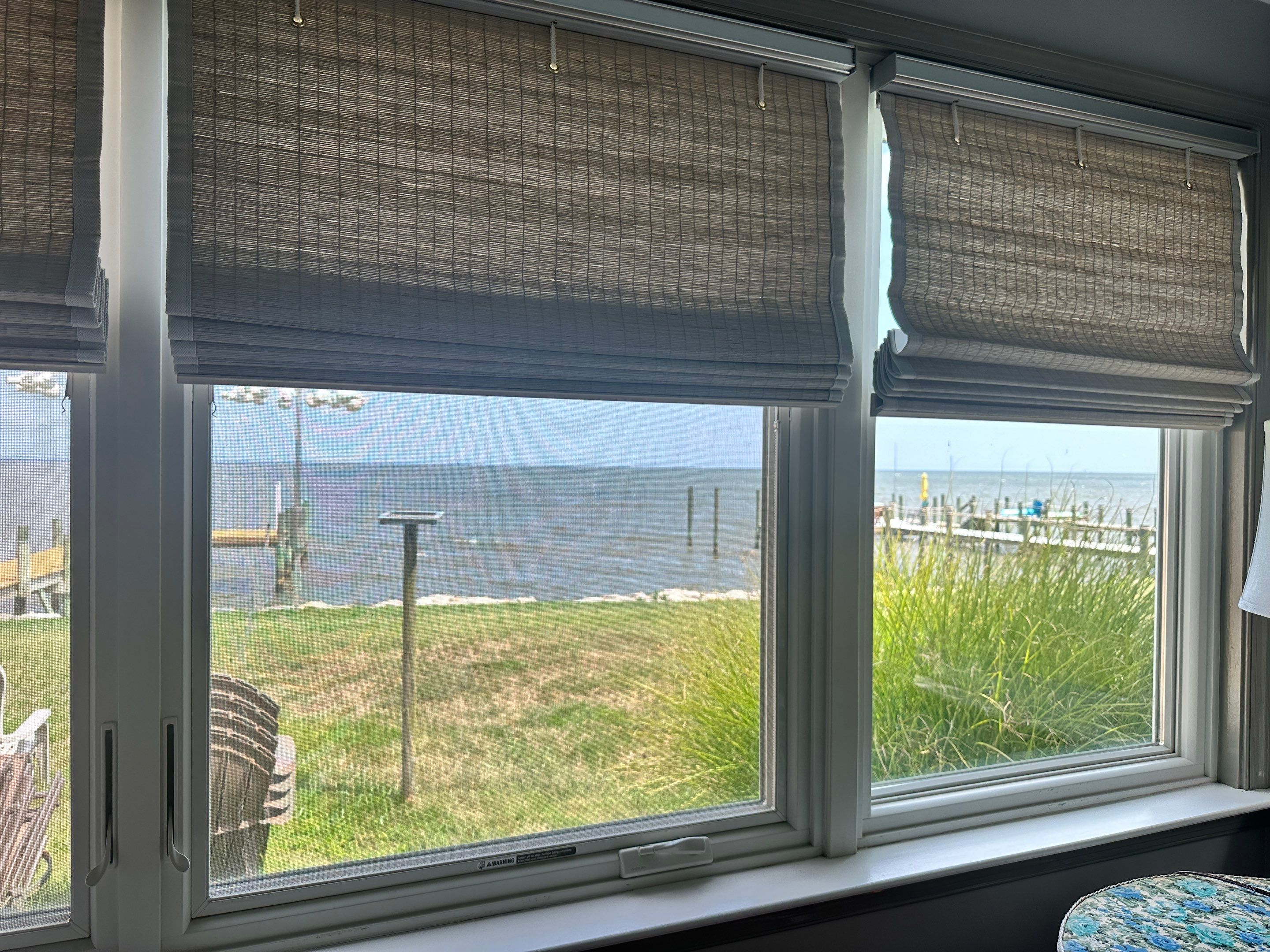 Natural Shade Installation - North Beach by Southern Maryland Custom Blinds