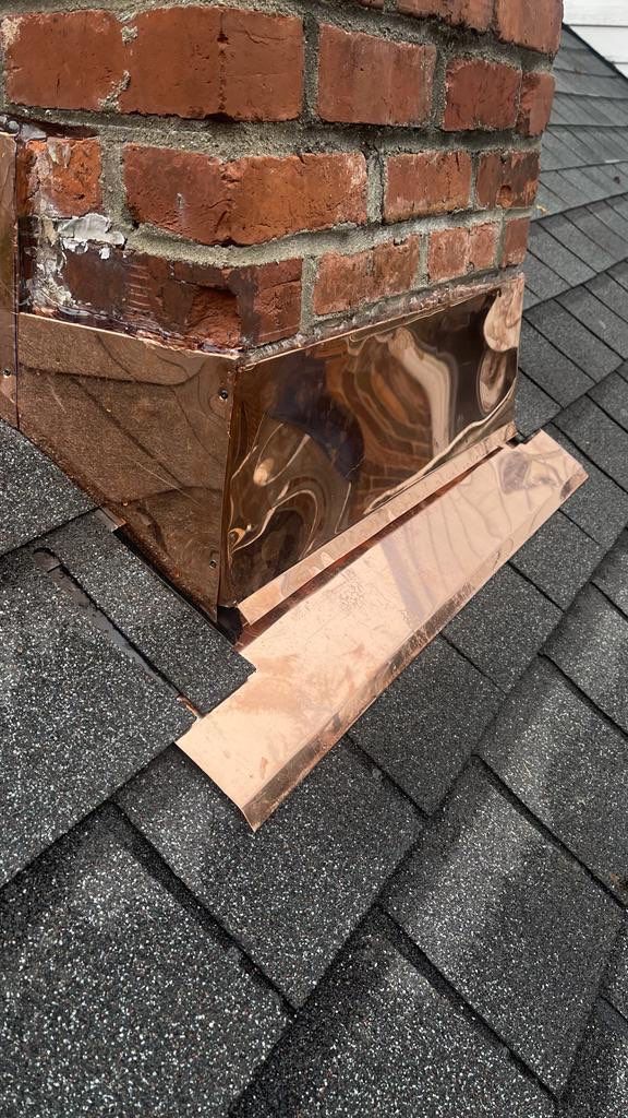 GAF Slateline Shingles with Copper Standing Seam and Flashings by Undersun Roofing 