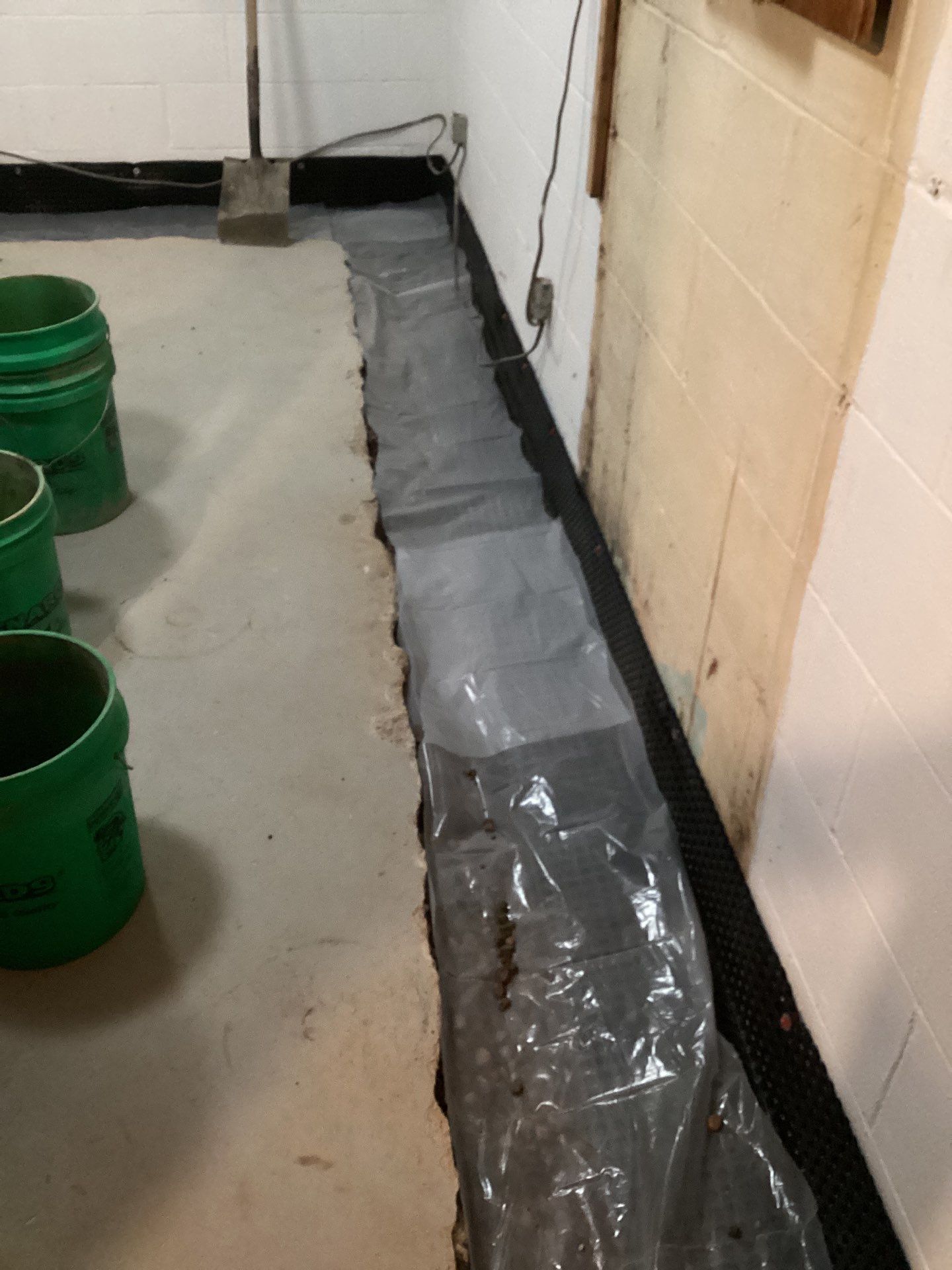 Drain tile in Woodbury by Waterproofing Northeast