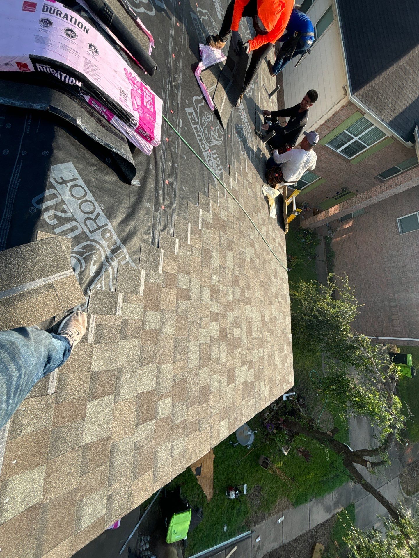 Residential Roofing Installation using Owen's Corning Duration (Lifetime) Shingles by Roof Repair Company