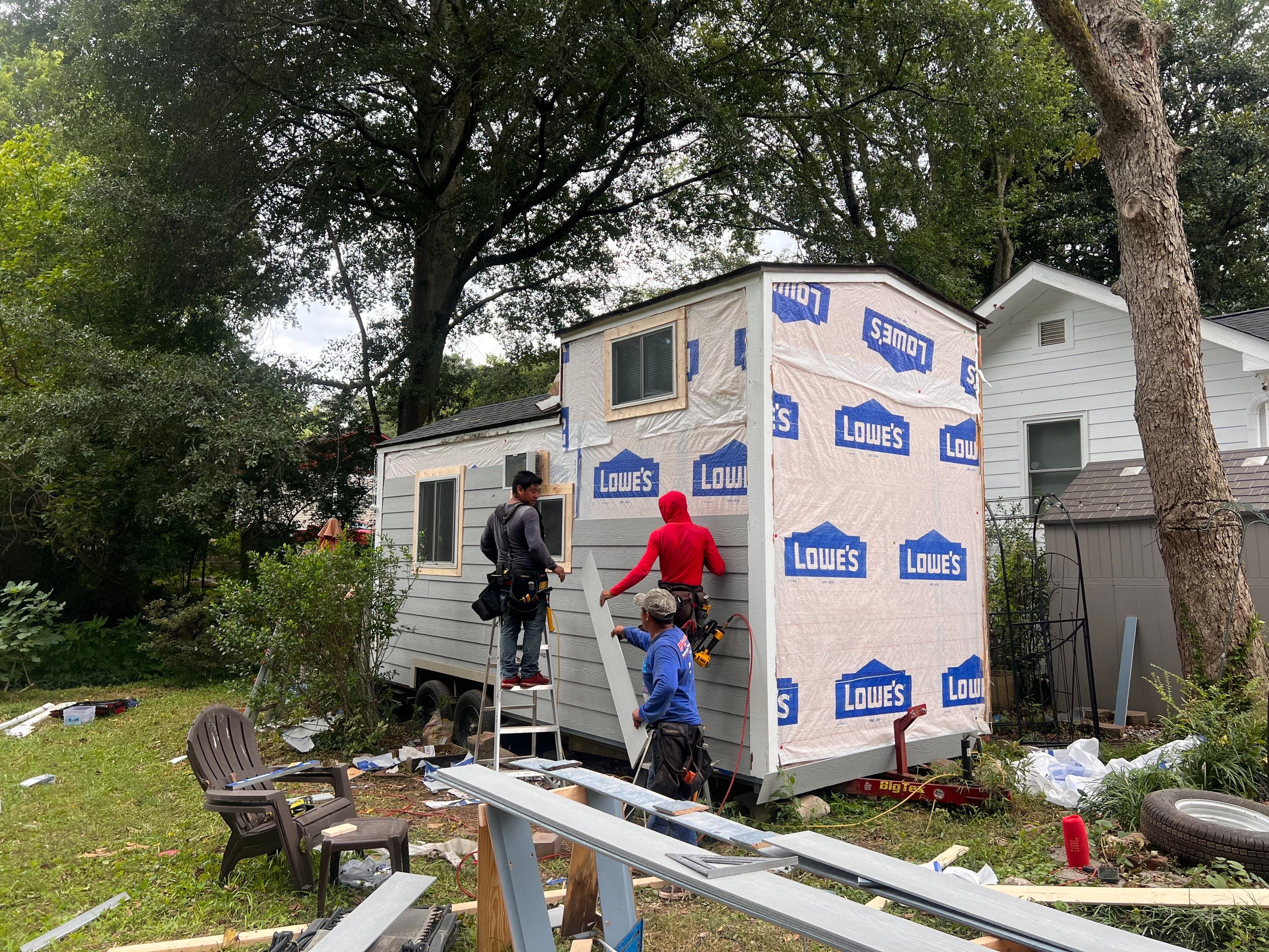 tiny home remodel- siding,paint,roofing by Nailed It Roofing & Remodeling LLC