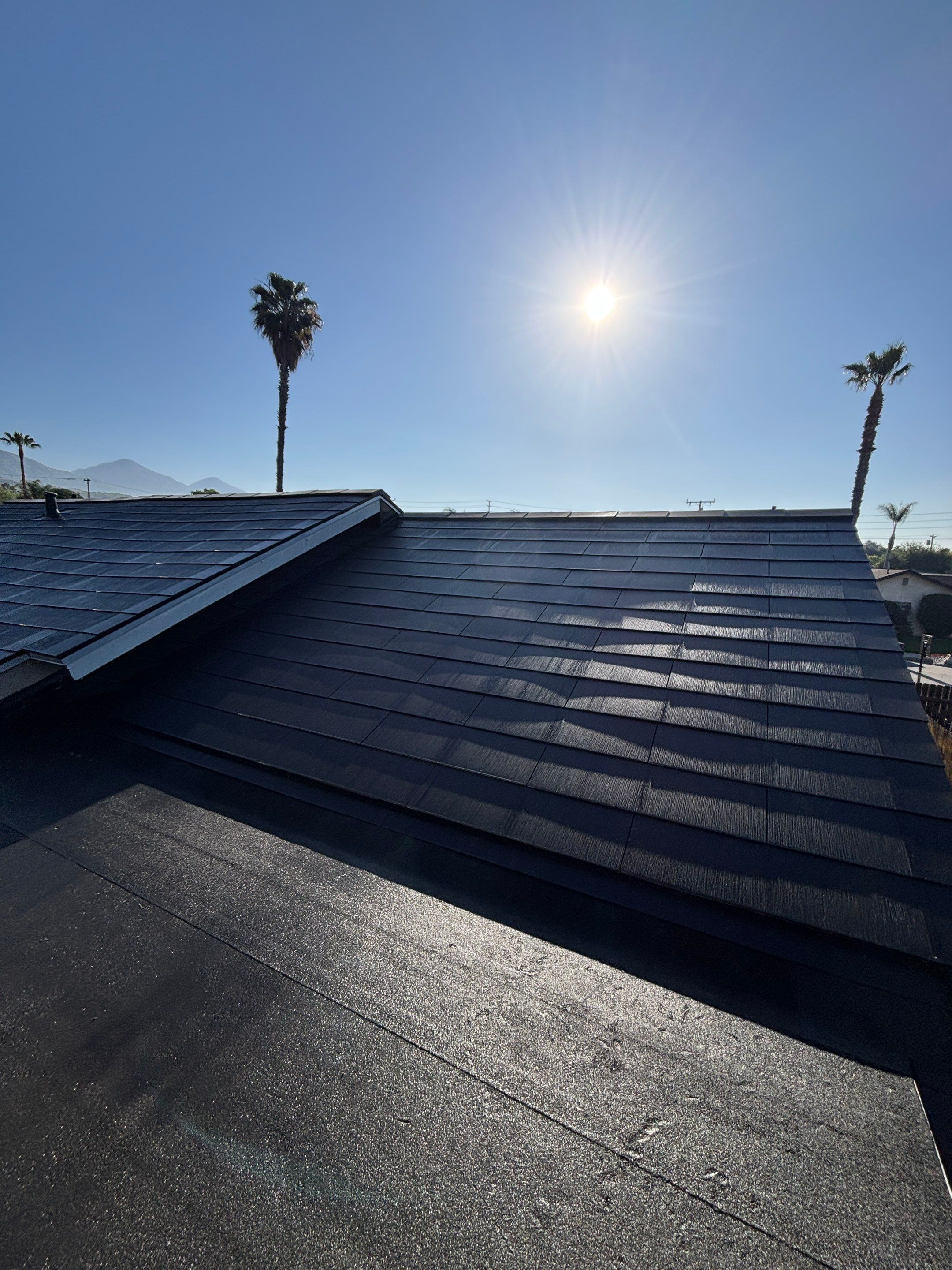 Tesla Roof Cleaning in La Verne Ca by Palm Coast Solar Cleaning