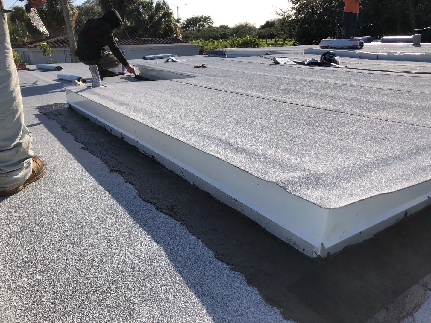 Residential Re-Roof using Polyglass Self-Adhered Flat Deck by First Due Roofing