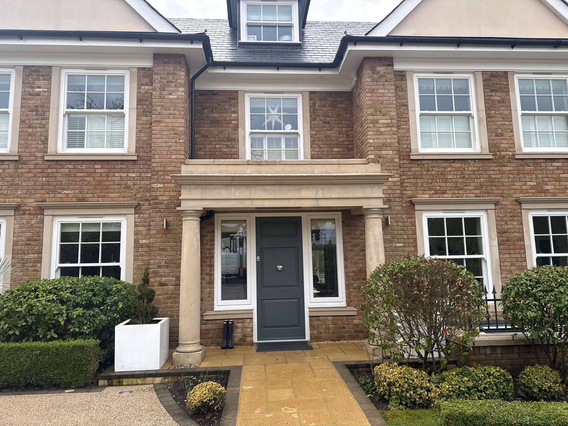 Roof and Stonework using Honda 15lpm Low Pressure Washing Machine by Ges Exterior Cleaning ltd