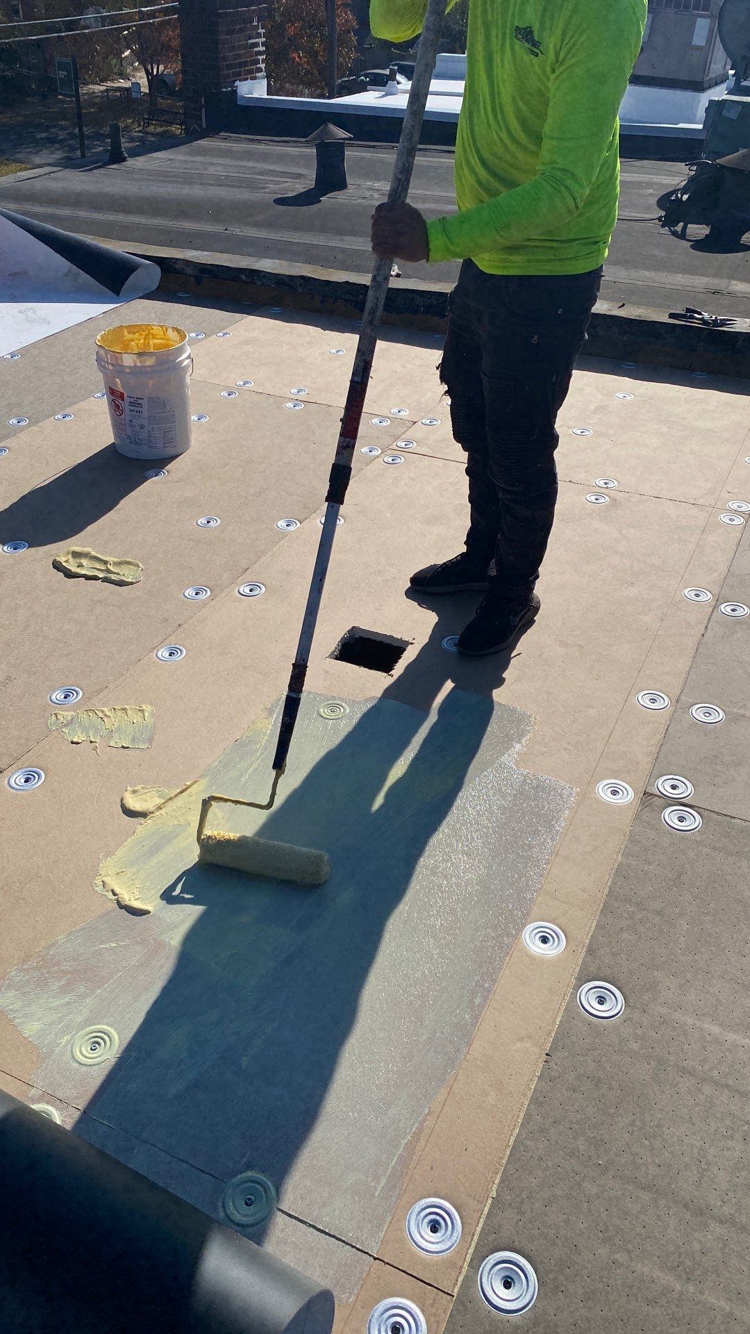 Alexandria: Residential Flat Roof Replacement with Mule Hide TPO Membrane by RM Banning, Inc.