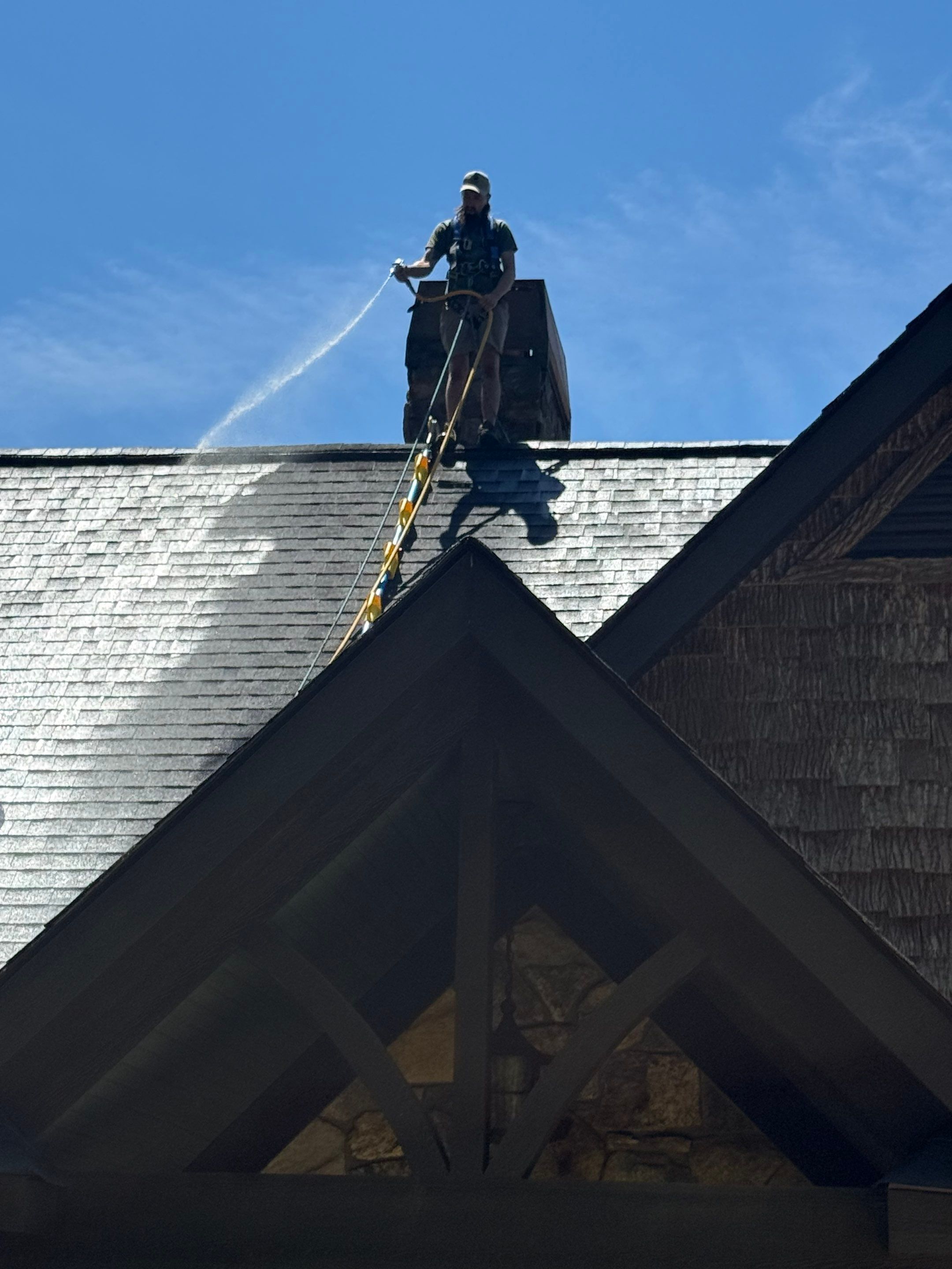 Asphalt Shingle Roof Rejuvenation and Cleaning in Mill Spring by Bright Home Connections