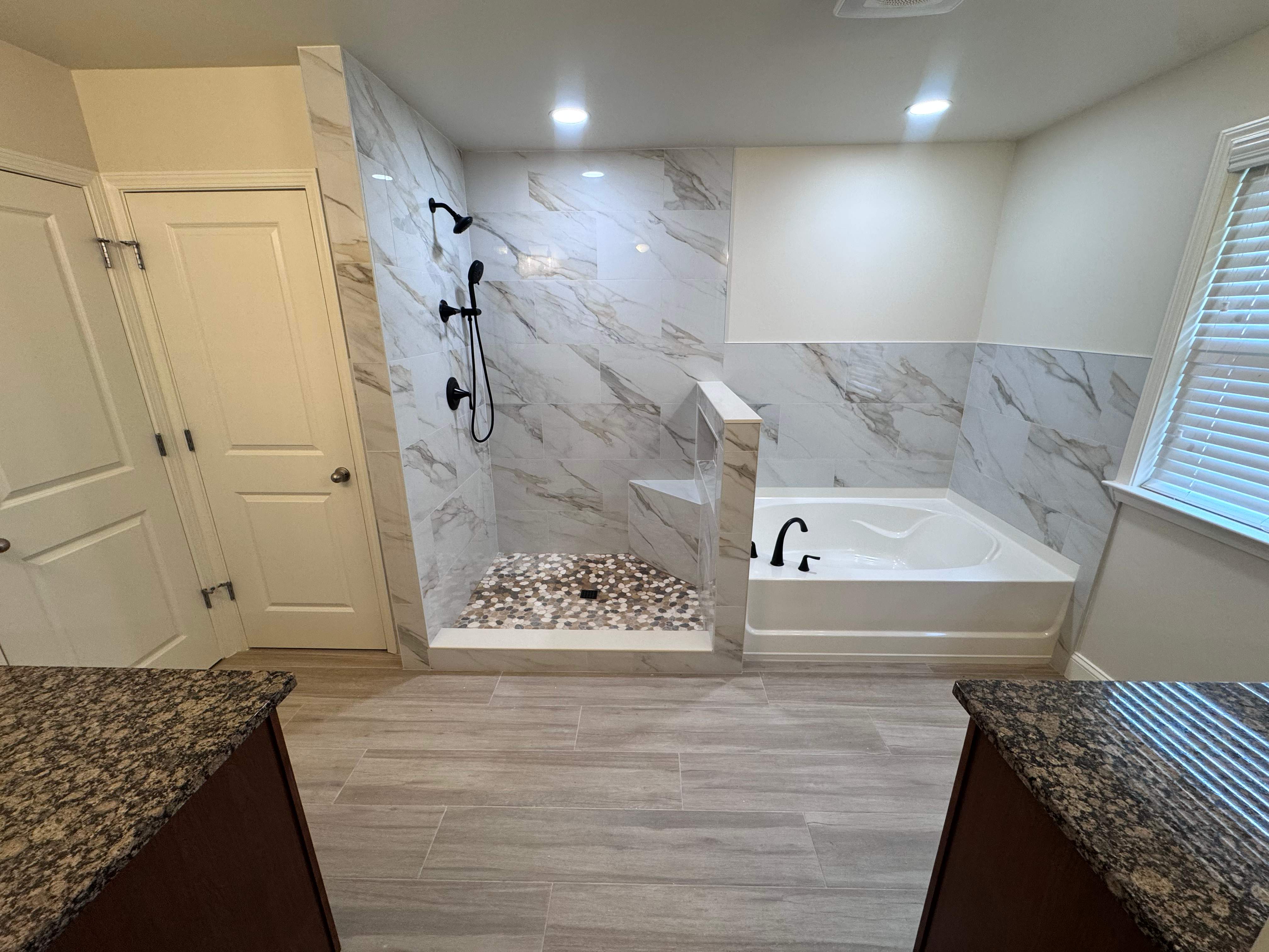 Master bathroom renovation by Prudencio