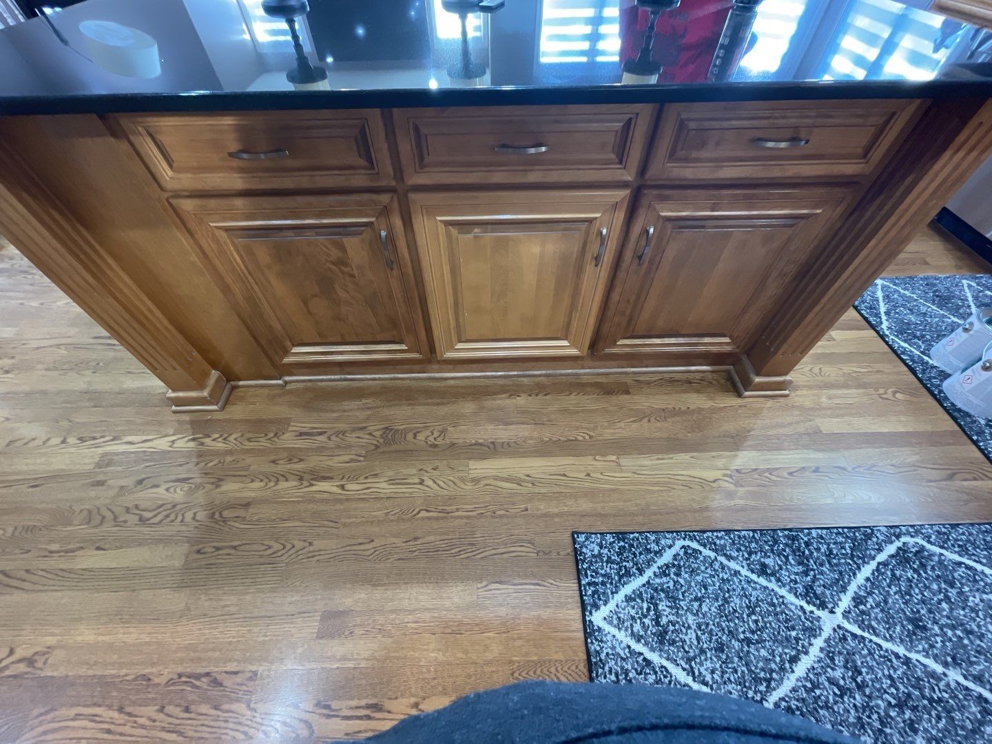 Painting Hardwood using Sherwin Williams paint by Lightning Exteriors