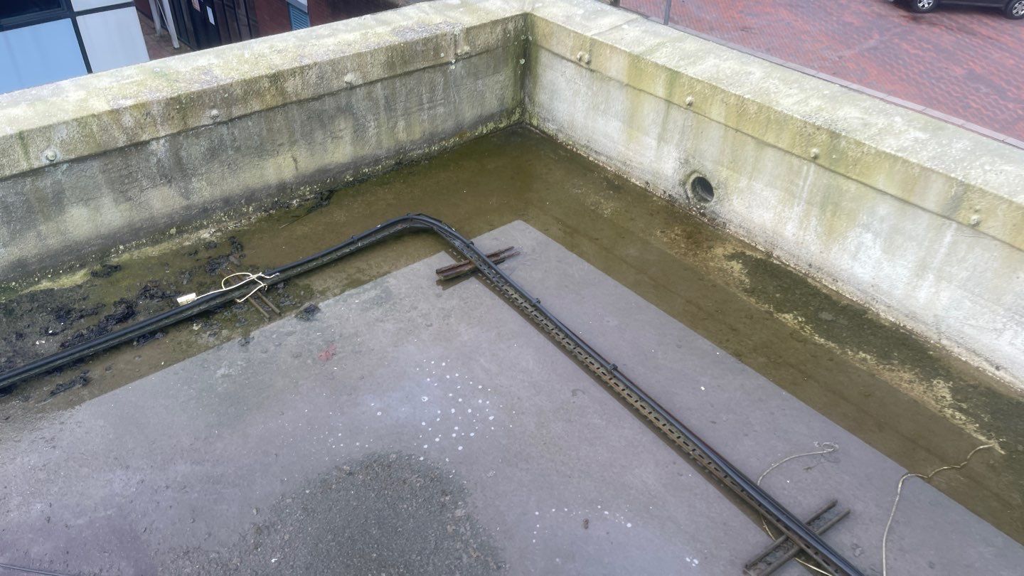 EPDM (rubber) Roof Cleaning using Honda 15lpm Low Pressure Washing Machine by Ges Exterior Cleaning ltd