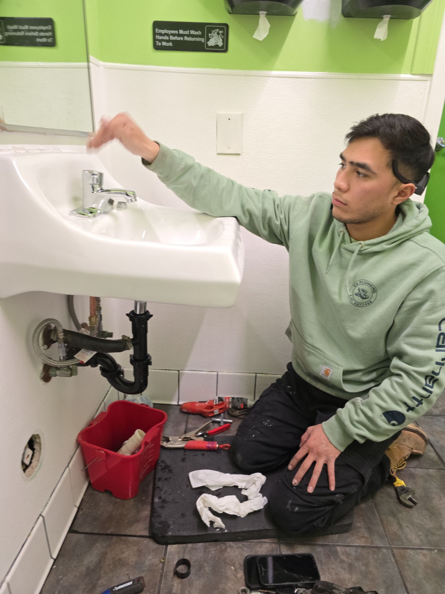 Sink Installation with Faucet & Plumbing by Us Plumbing