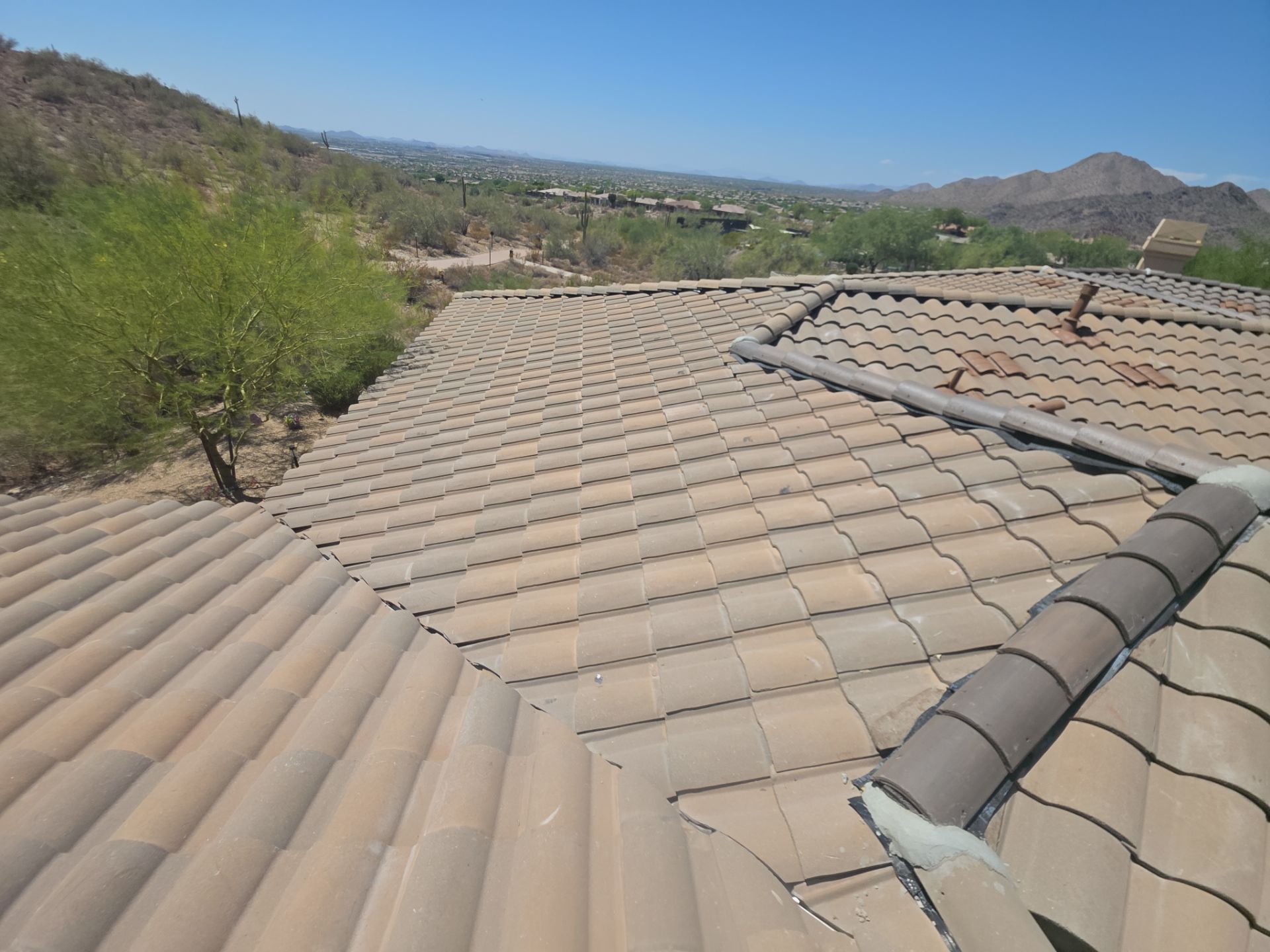 New underlayment and tile reset in Scottsdale. by Weather-Tite Roofing