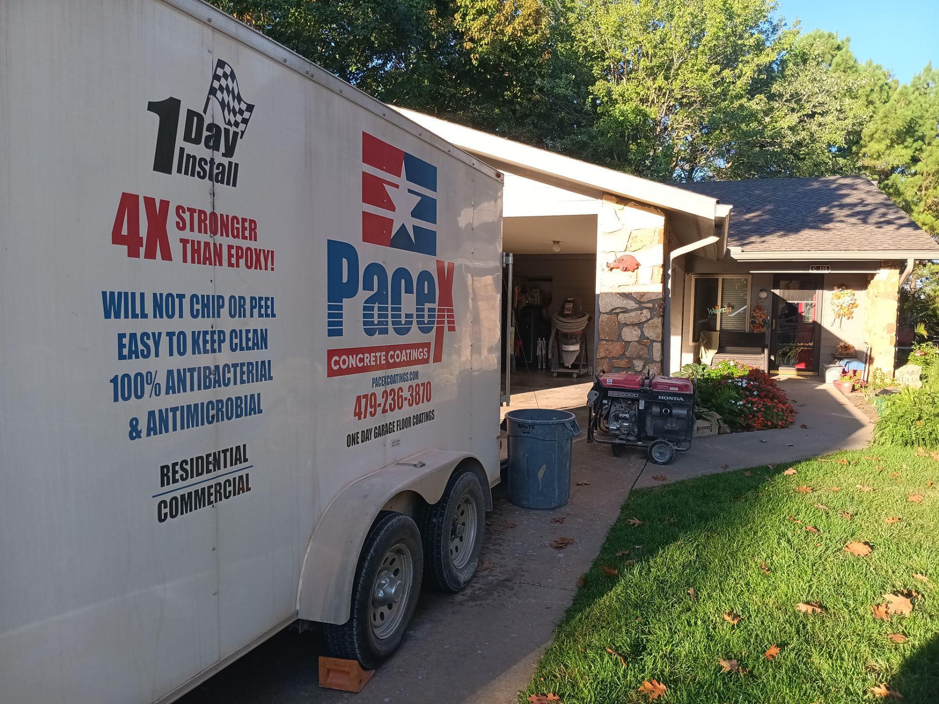 Project in Fayetteville by Pace X Concrete Coatings