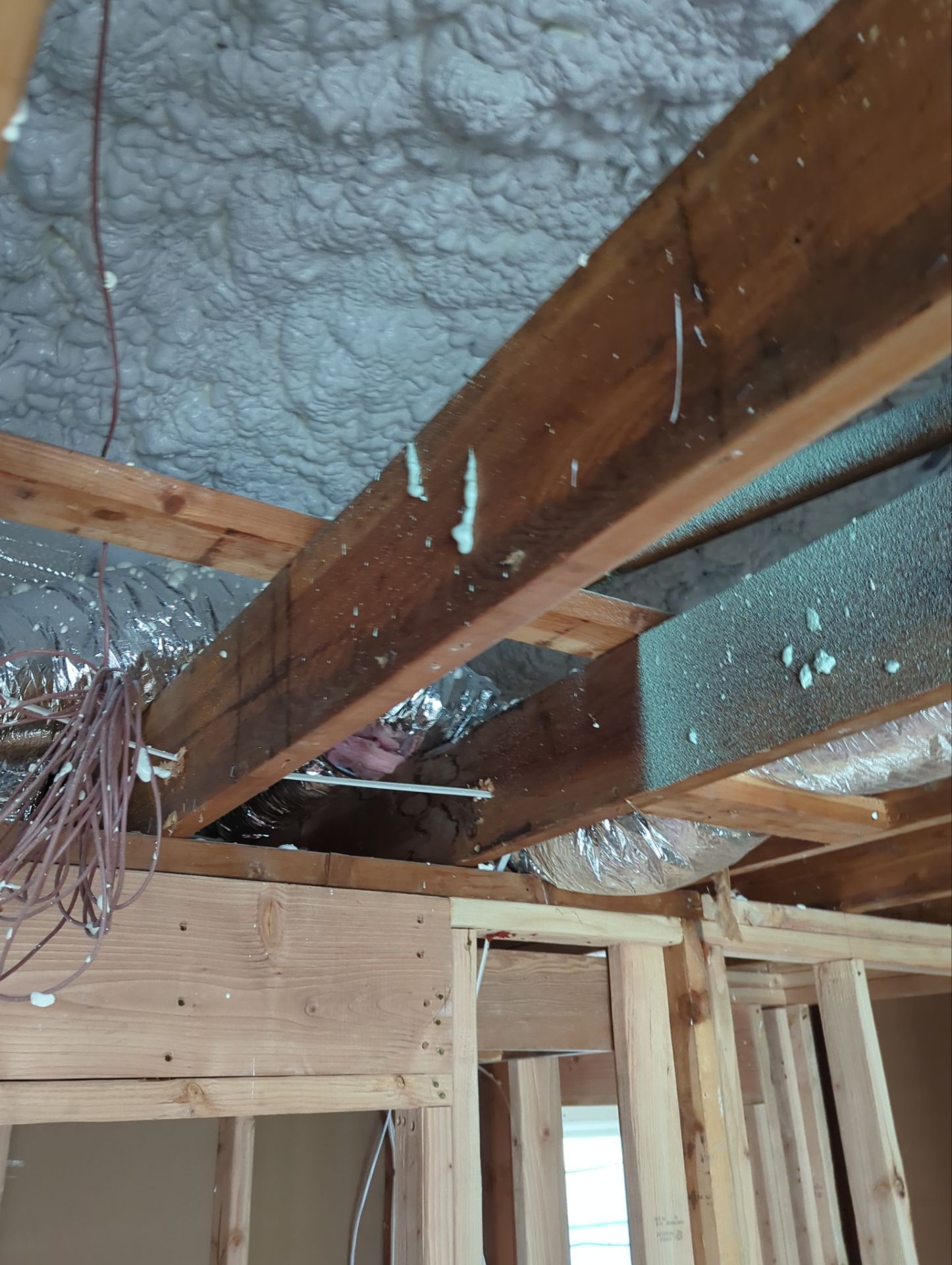 Basement Exterior Walls using Closed Cell Spray Foam by NYS Foam & Energy