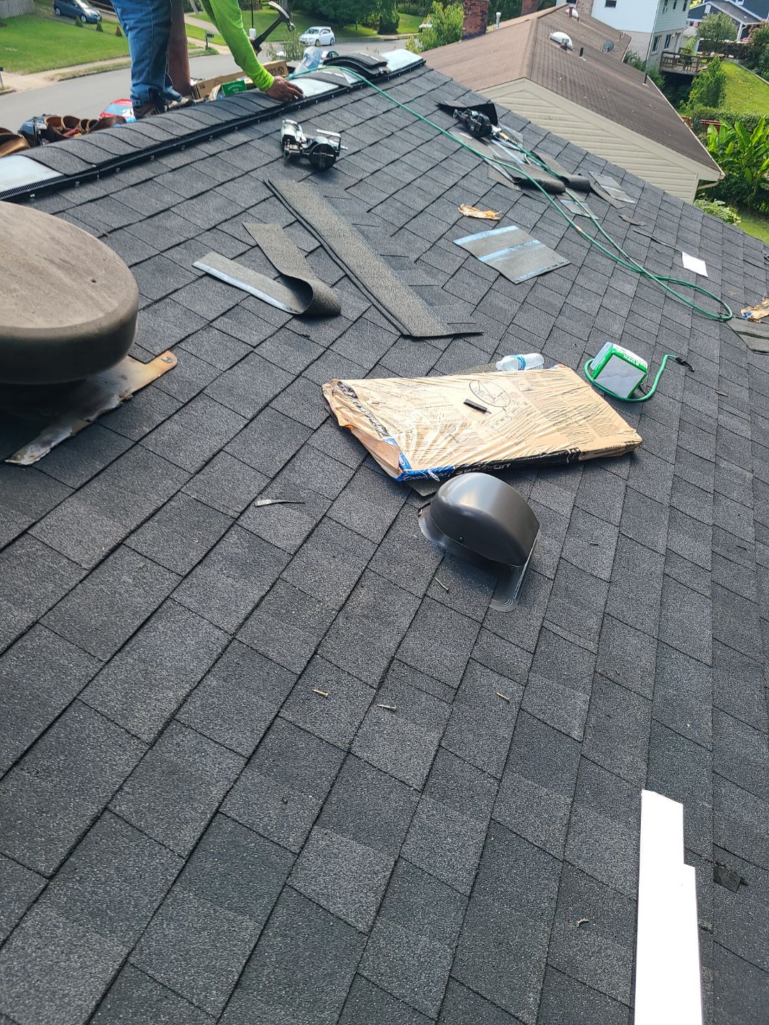 Burke: Residential Roof Installation with CertainTeed Landmark Pro Designer Shingles in Max Def Charcoal Black by RM Banning, Inc.