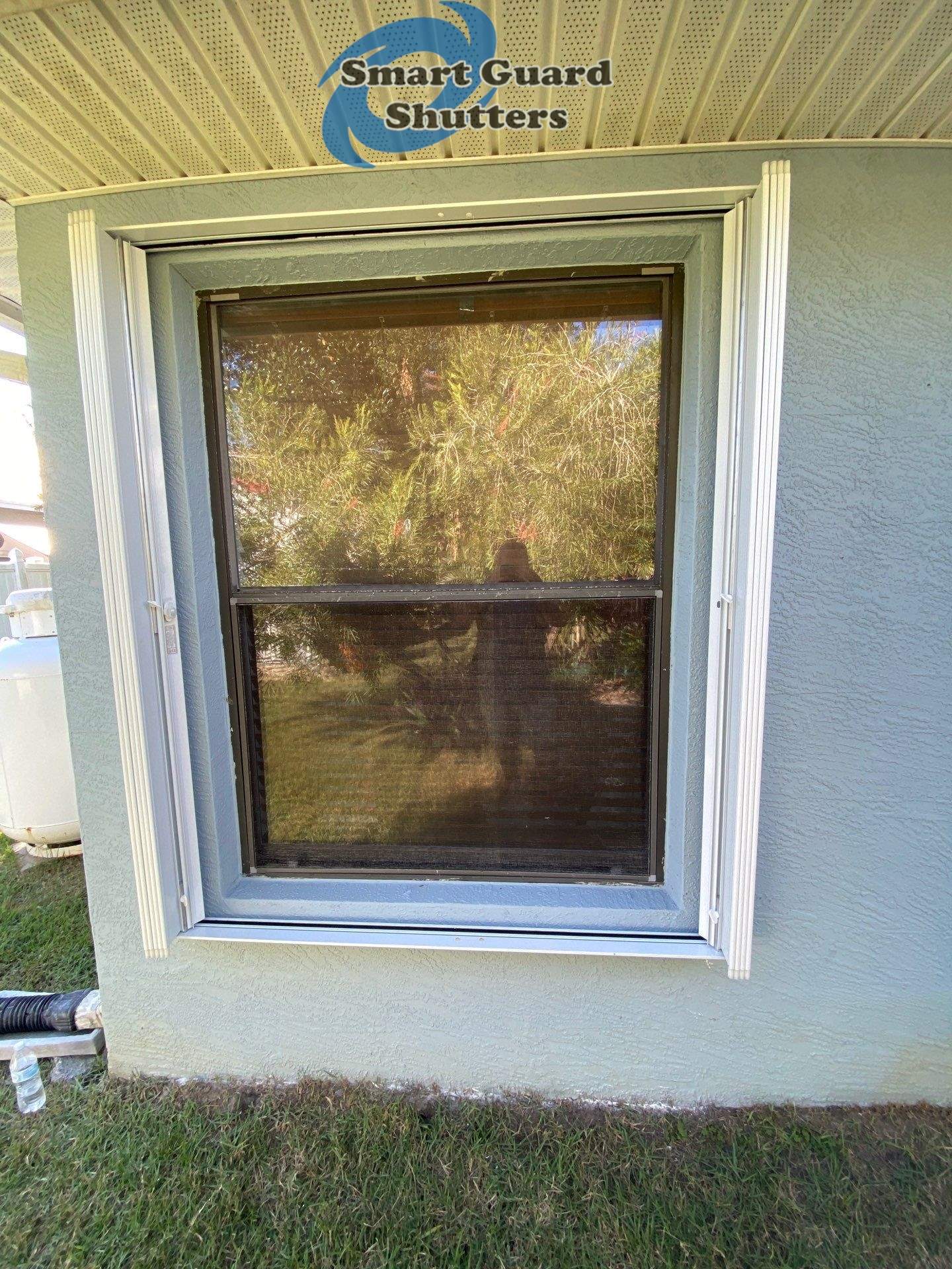 Hurricane Protection in White by Smart Guard Shutters